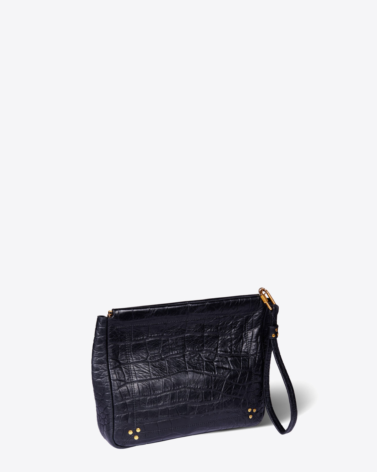 Image du produit Jérôme Dreyfuss Accessoires Collection Clic Clac L Soft Vachette Croco Noir   - 2