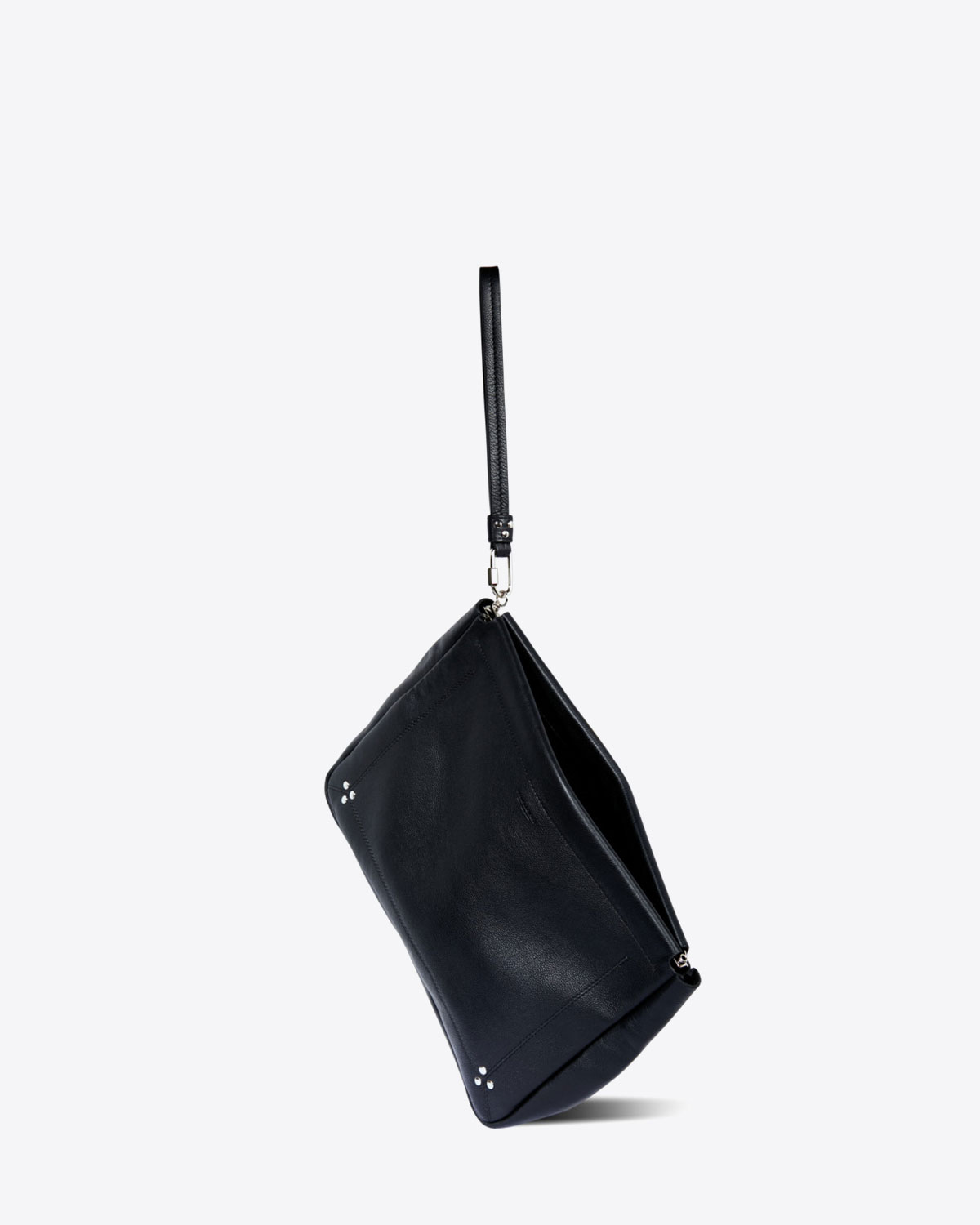 Image du produit Jérôme Dreyfuss Accessoires Collection Clic Clac XL Soft Calfskin Noir Silver   - 3