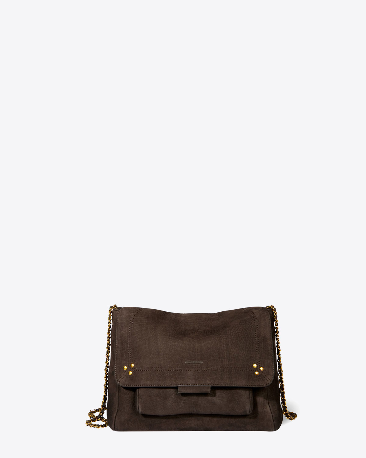 Sac Lulu L croco moka Jérôme Dreyfuss. Face.