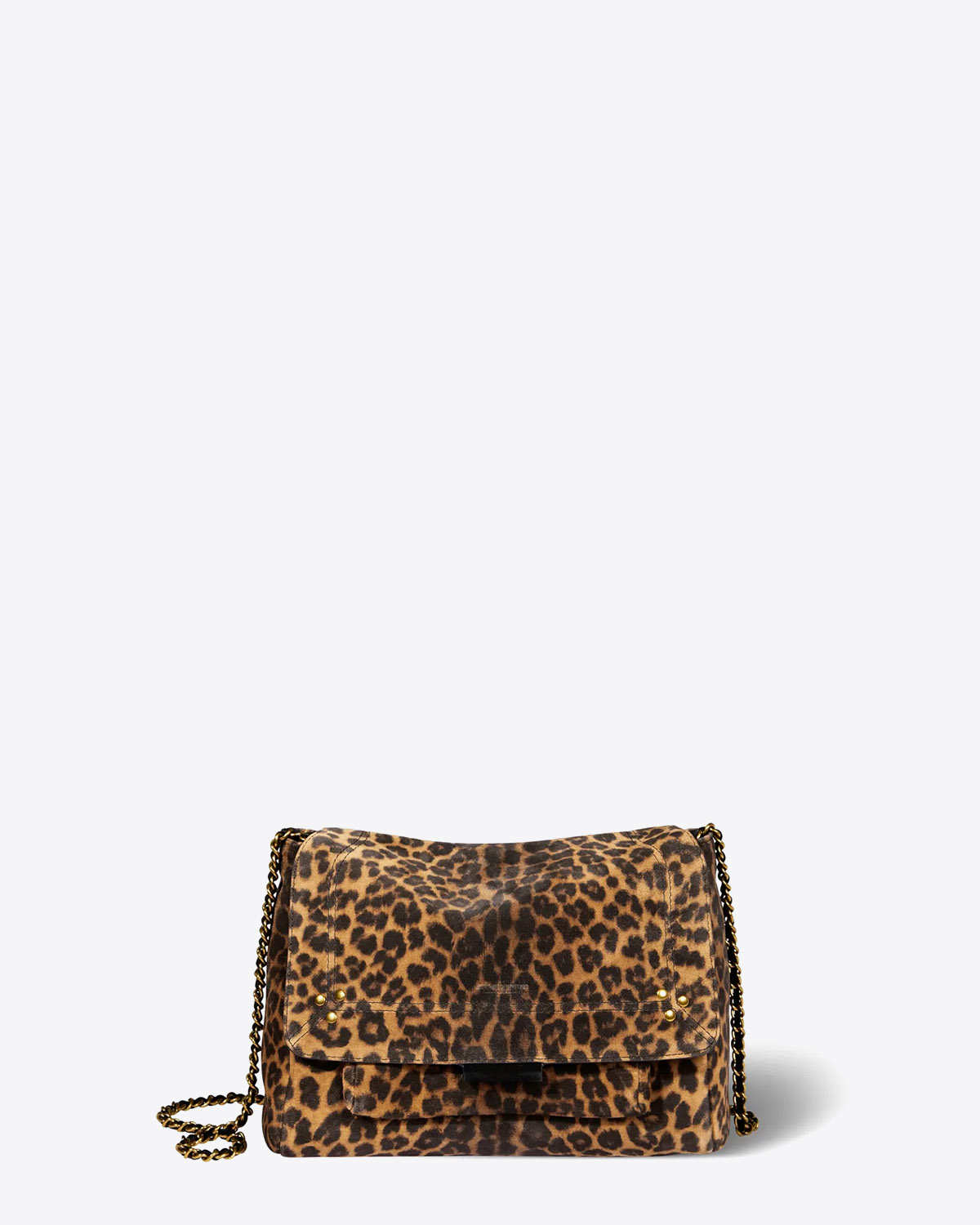 Sac Lulu M Jérôme Dreyfuss croûte de velours léopard.
