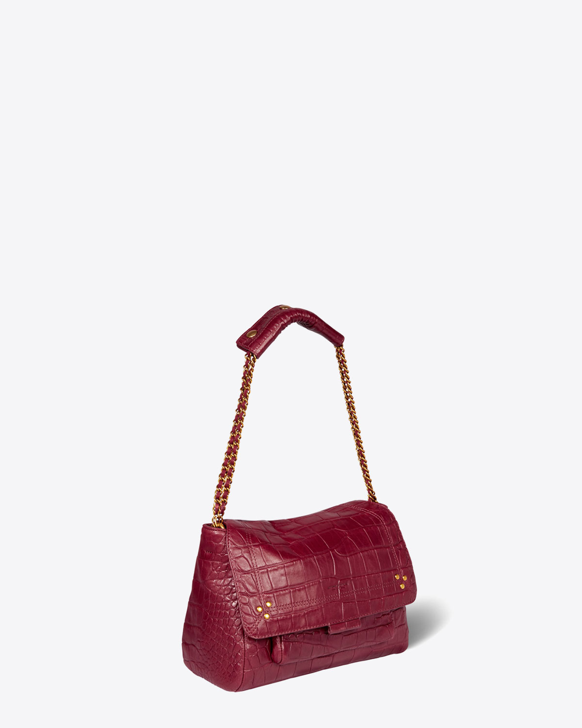 Image du produit J&eacute;r&ocirc;me Dreyfuss Collection Sac Lulu M Lambskin Croco Bordeaux   - 2