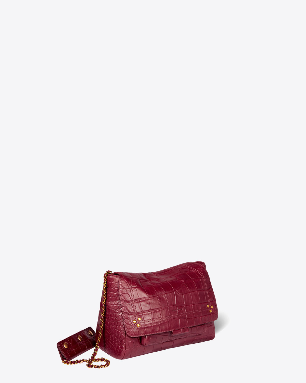 Image du produit J&eacute;r&ocirc;me Dreyfuss Collection Sac Lulu M Lambskin Croco Bordeaux   - 3