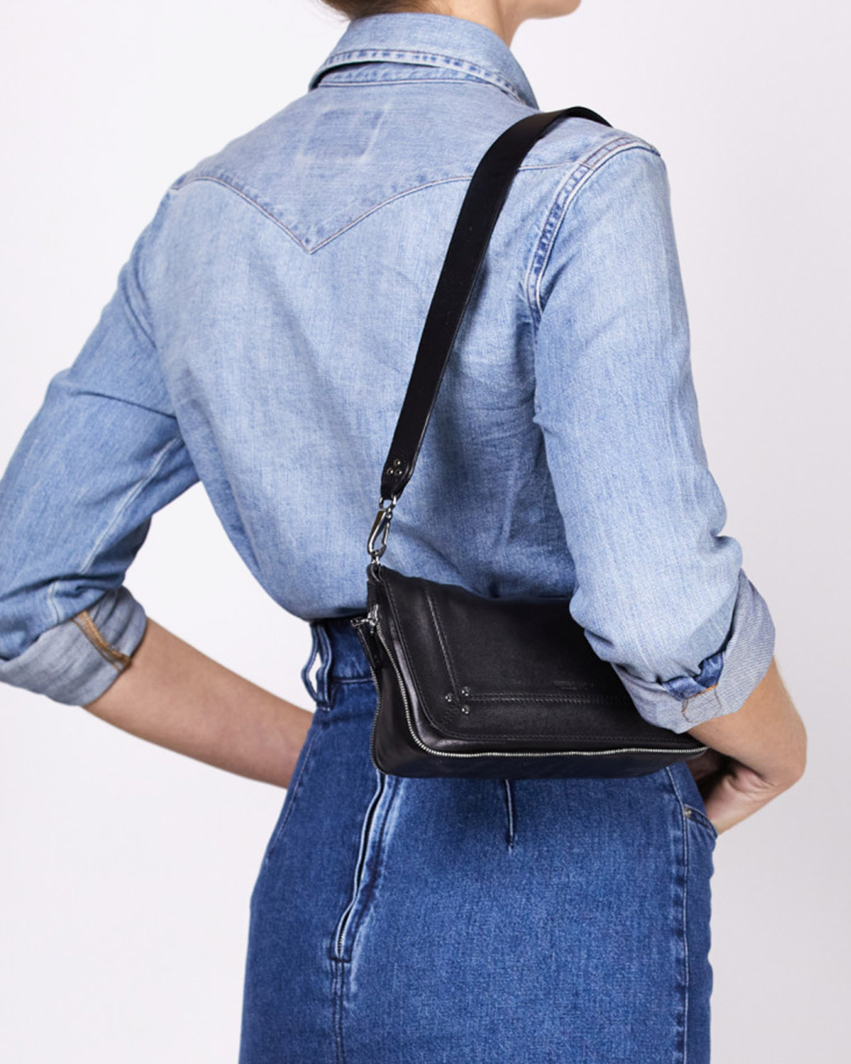 Image du produit Jérôme Dreyfuss Accessoires Popoche S Taurillon Croco Moka - 2