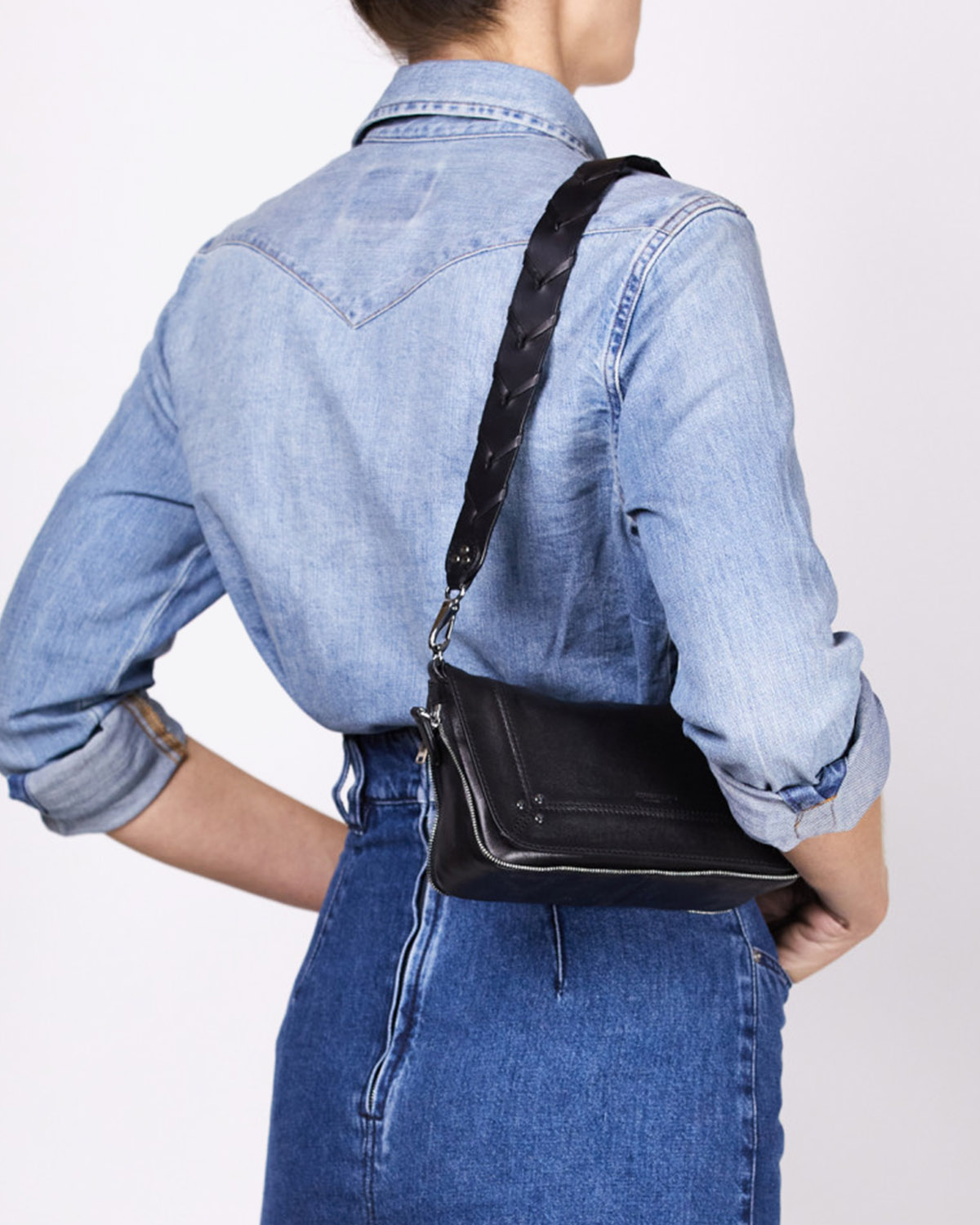 Image du produit Jérôme Dreyfuss Anse Simple – Cuir Noir Brass - 2