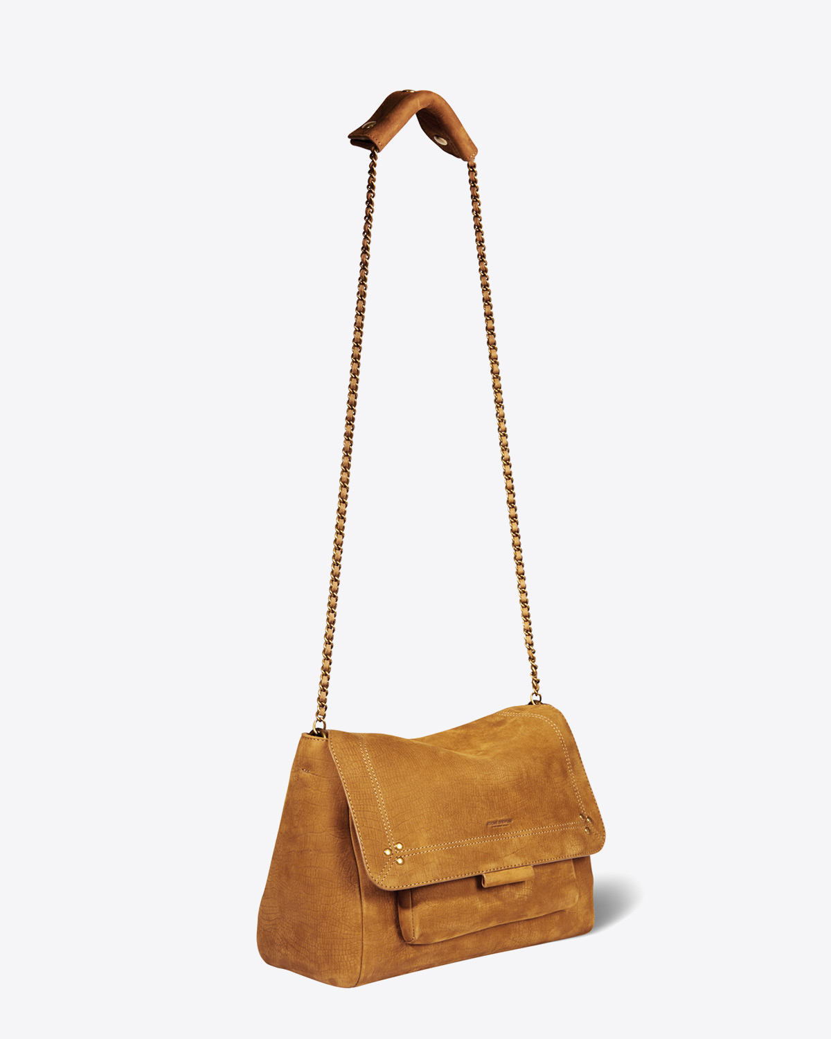 Sac Lulu L croco lion Jérôme Dreyfuss. Longue chaine dorée.