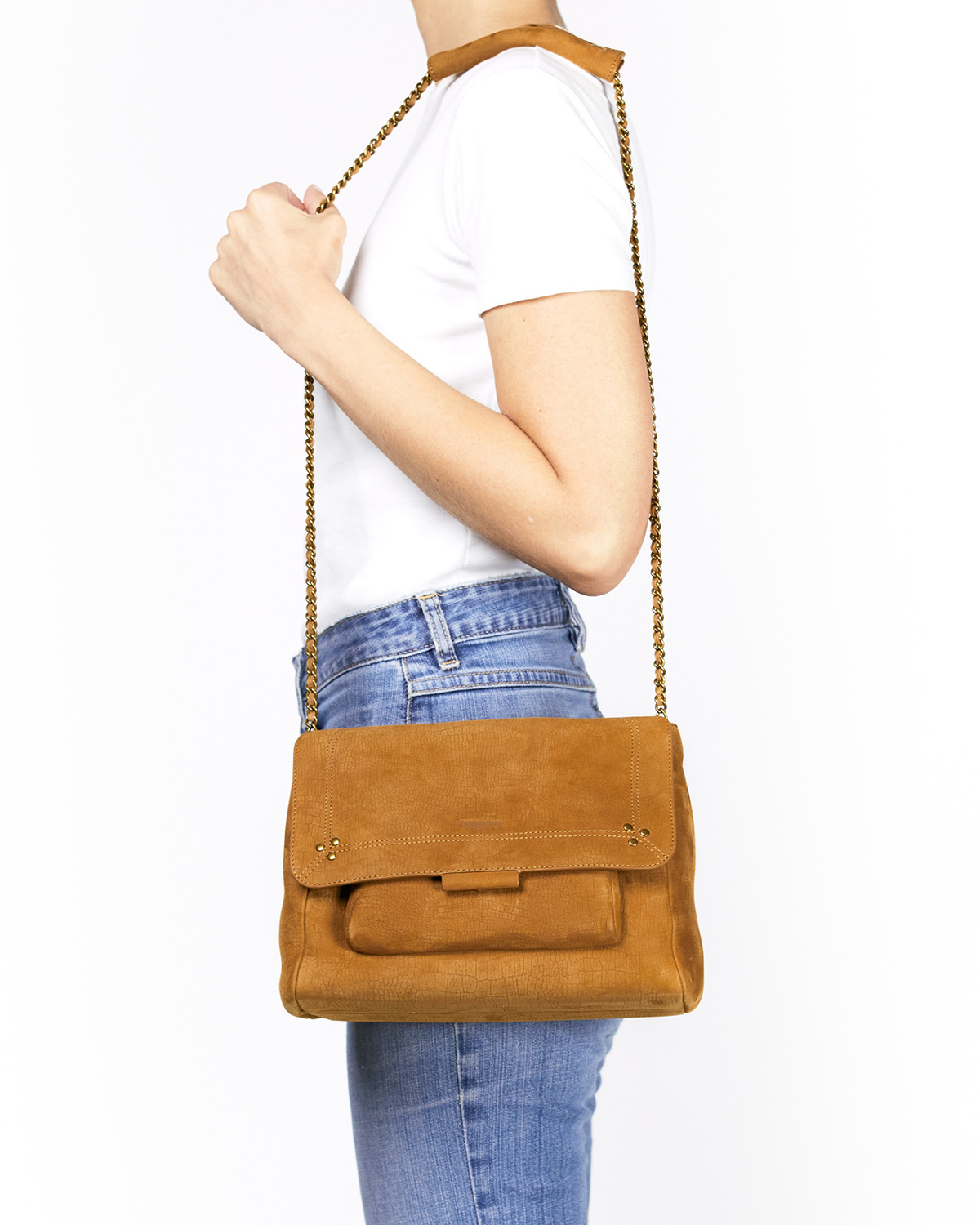 Sac Lulu L croco lion Jérôme Dreyfuss. Porté épaule.