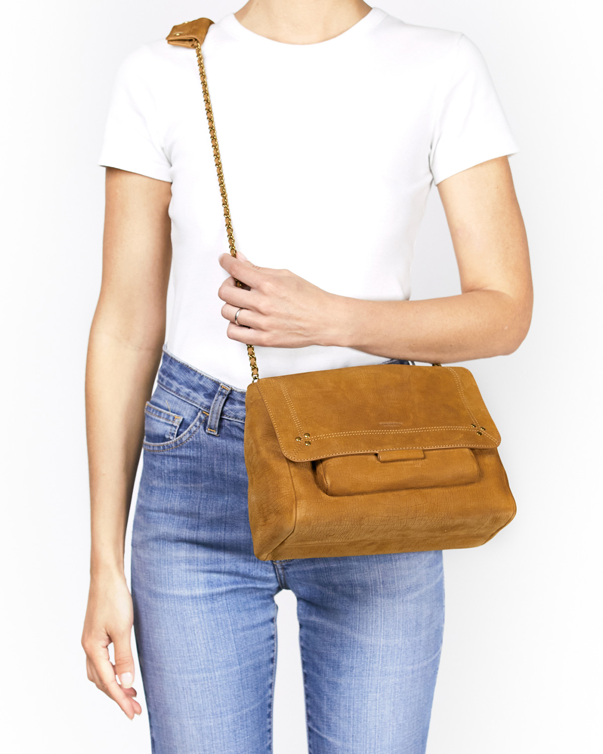 Sac Lulu L croco lion Jérôme Dreyfuss. Porté crossbody.