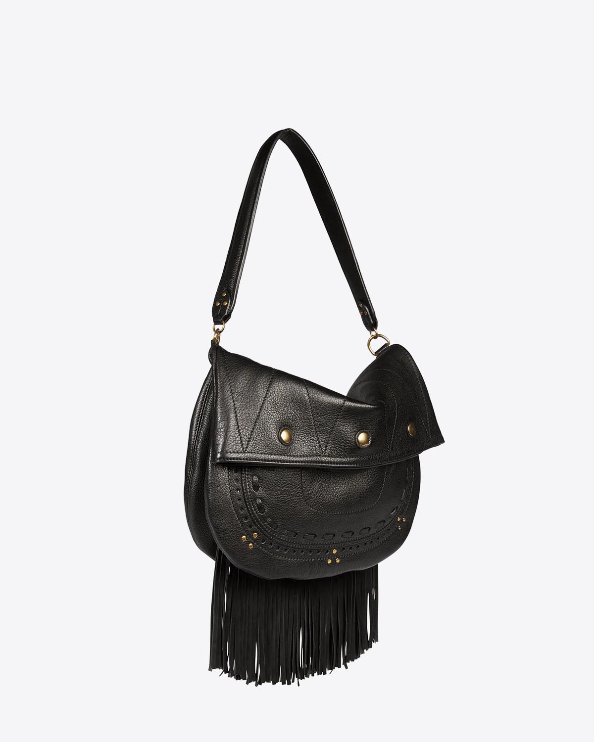 Jérôme Dreyfuss Sac Jerry M – Goatskin Noir Grainé