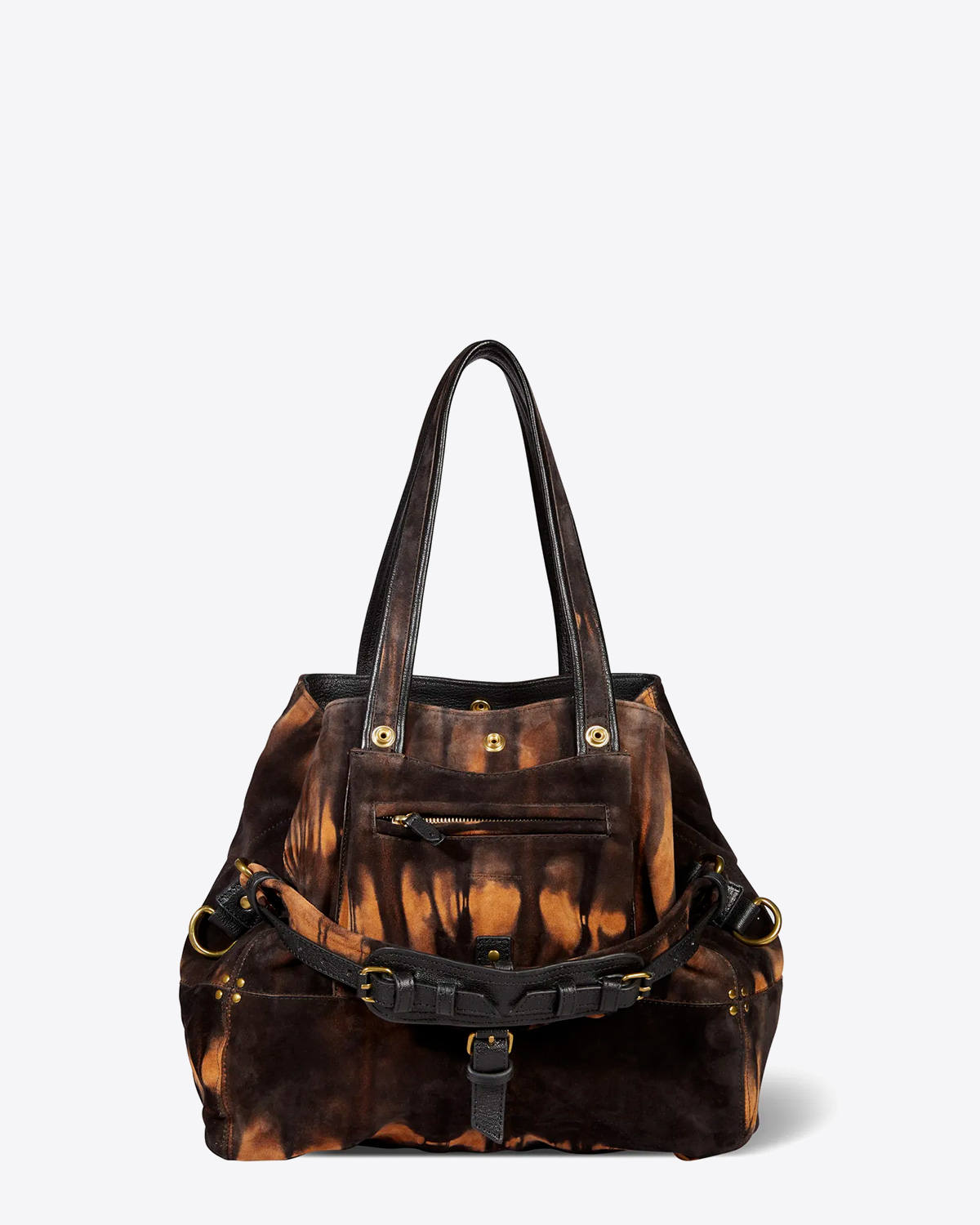 Jérôme Dreyfuss Sac Billy M Split Suede Tie Dye Corail 