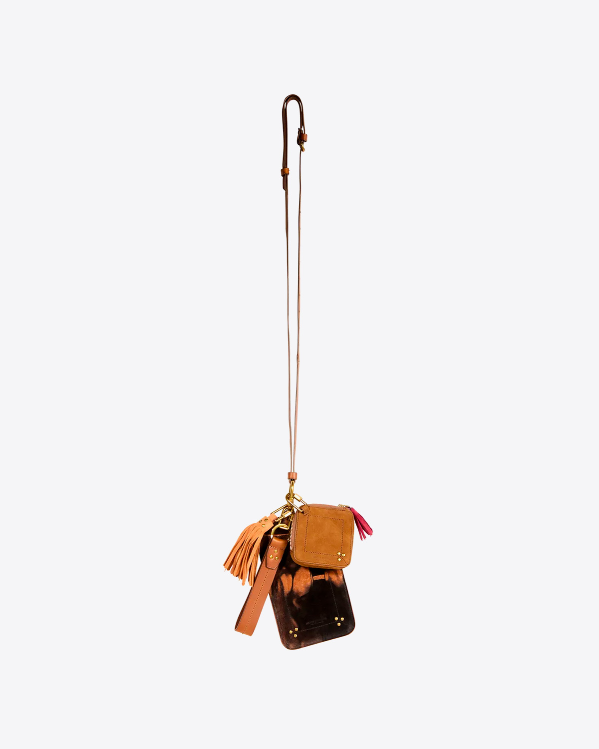 Jérôme Dreyfuss Jitoumi Cowskin Tie Dye Corail 