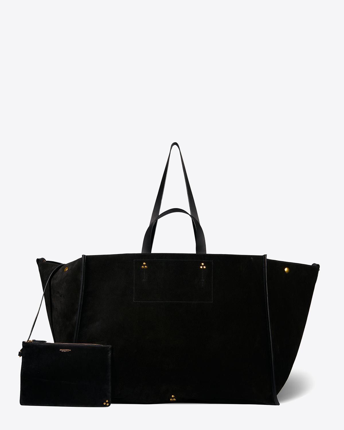 Jérôme Dreyfuss Pré-Collection Leon XL Split Suede Noir  