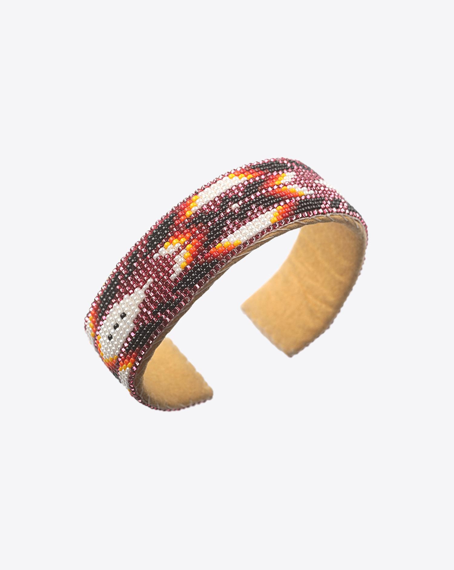 Harpo Bracelet Sioux Perles Moyen Modele - Aubergine  