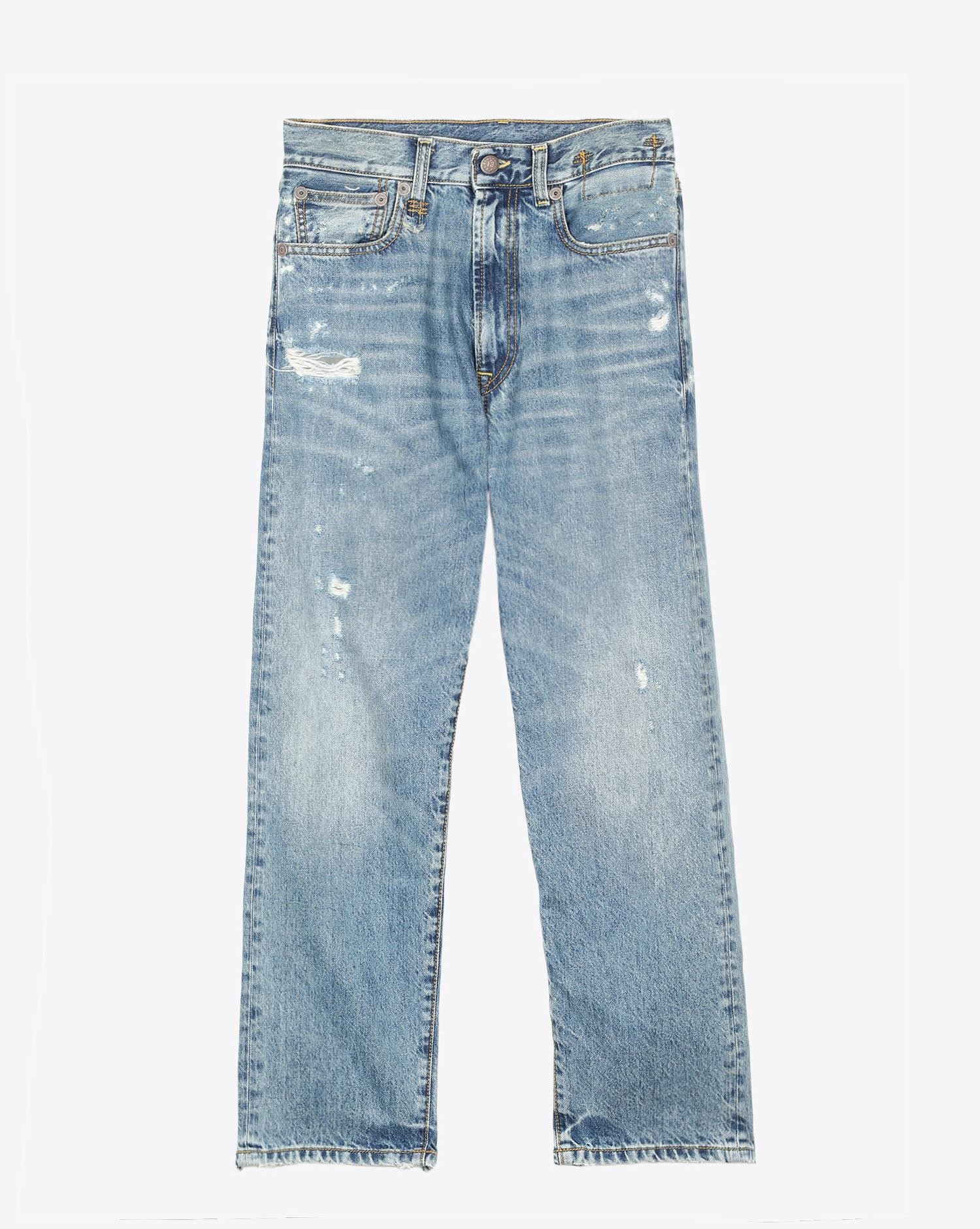 Jeans Boyfriend jean bleu ciel déchiré Bain W/rips R13 Denim 