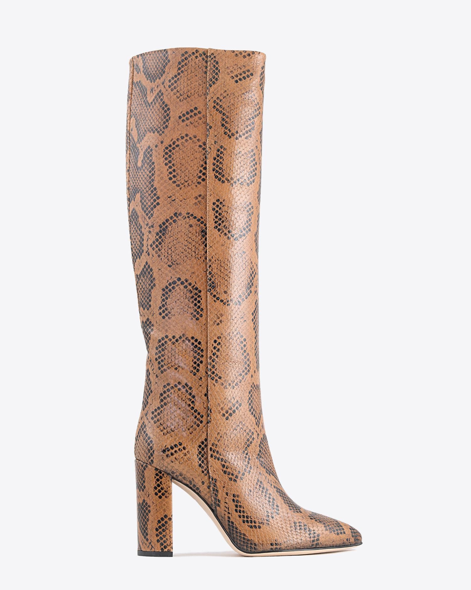 Paris Texas Pré-Collection Bottes effet Serpent - Cognac  