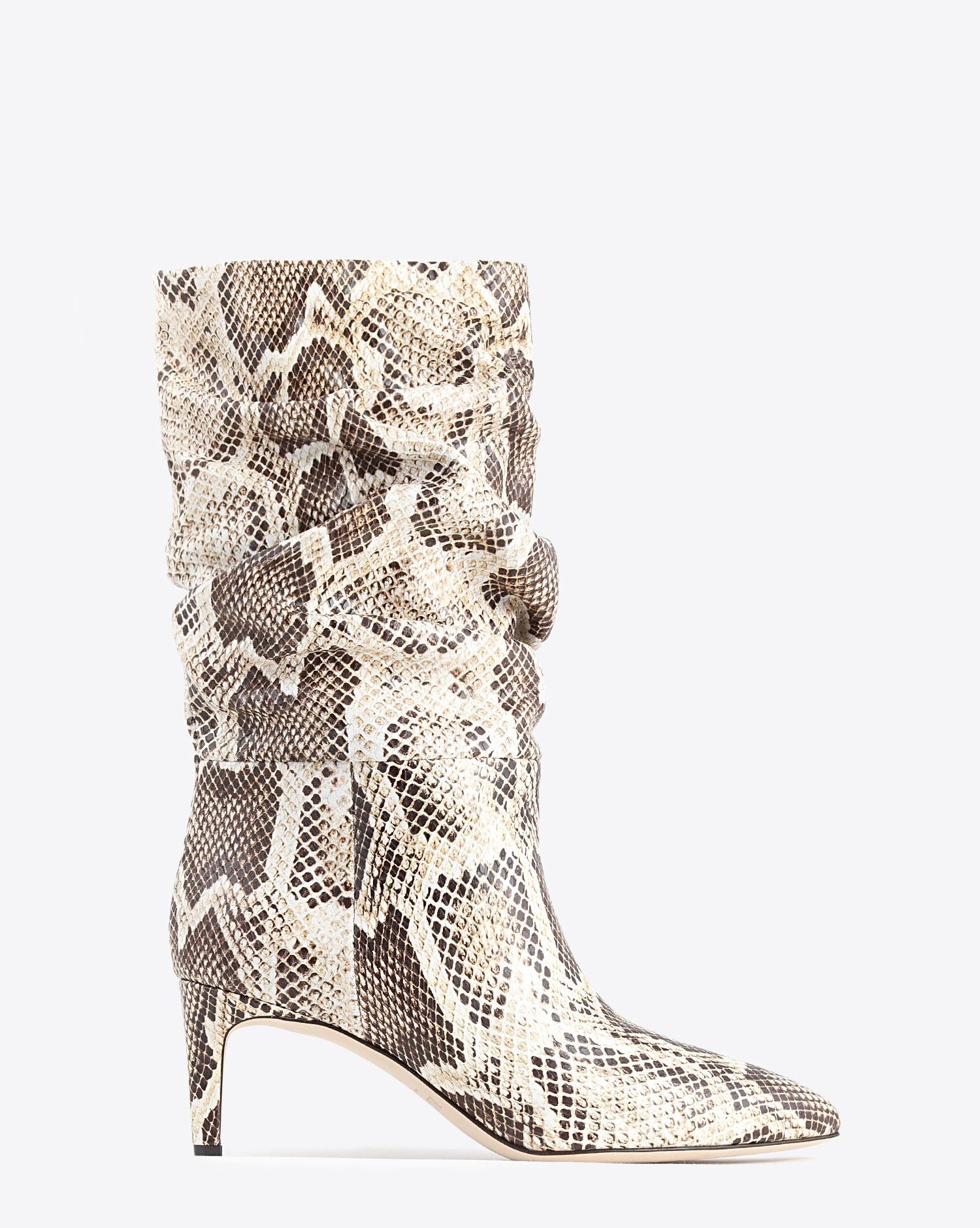 Paris Texas Pre Collection Bottes Slouchy Imprime Serpent Seppia pour Femme