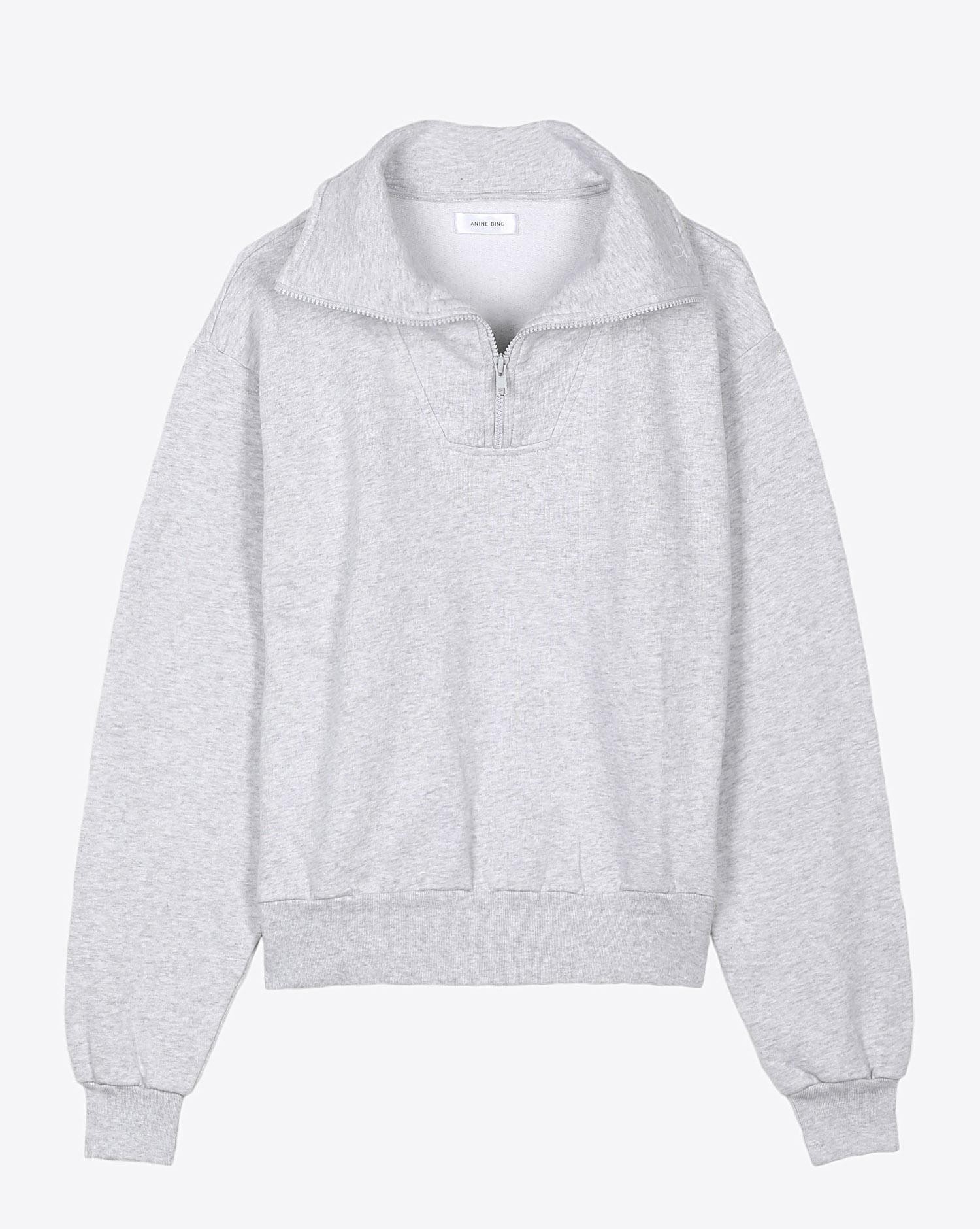 Anine Bing Jalen Sweatshirt - Heather Grey   