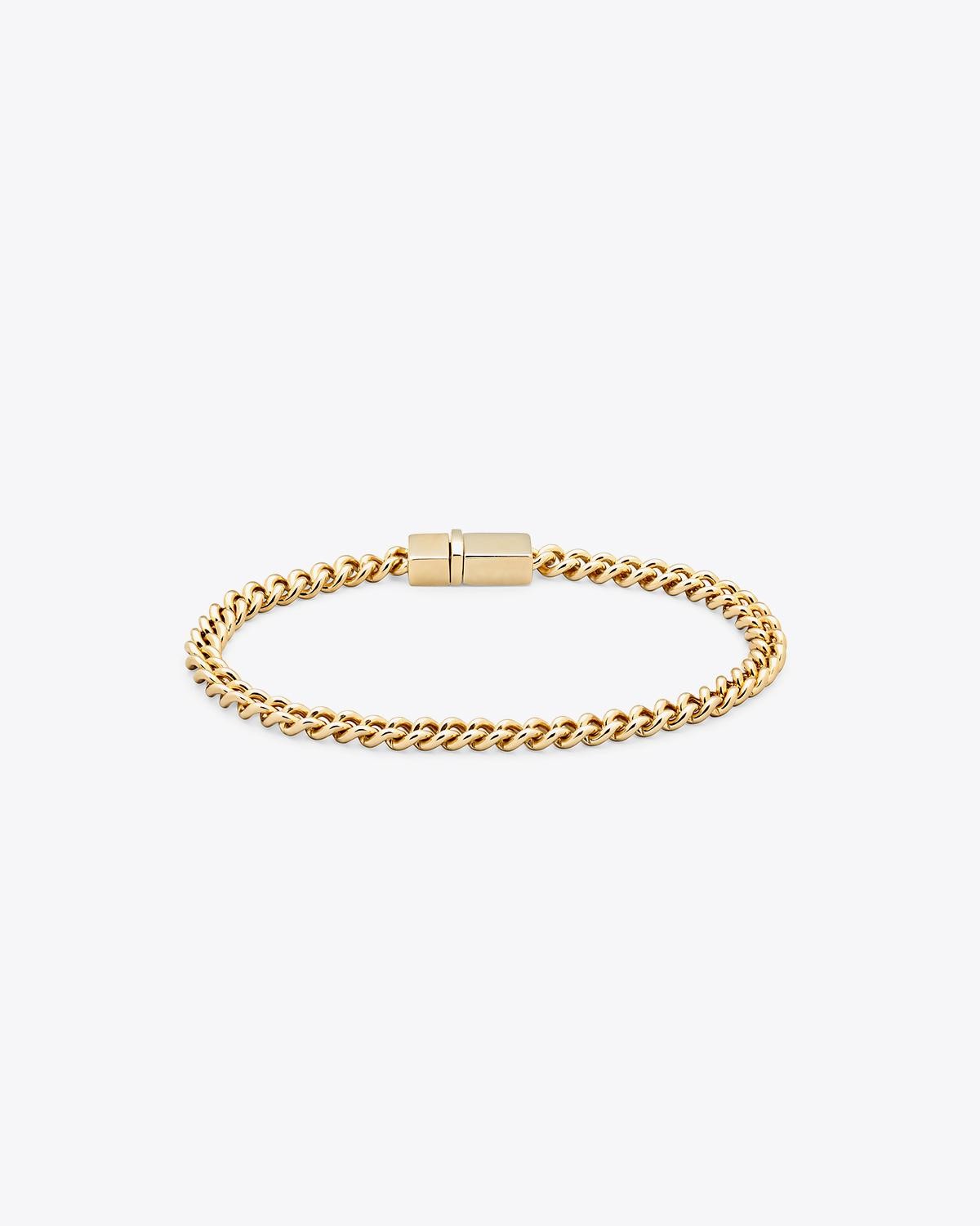 Image du produit Tom Wood Rounded Curb Bracelet Thin - Gold  