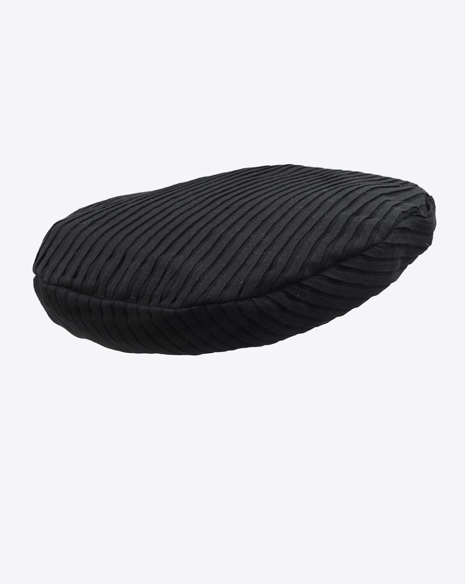 Laurence Bossion Grand Beret Laine Plissée - Noir  