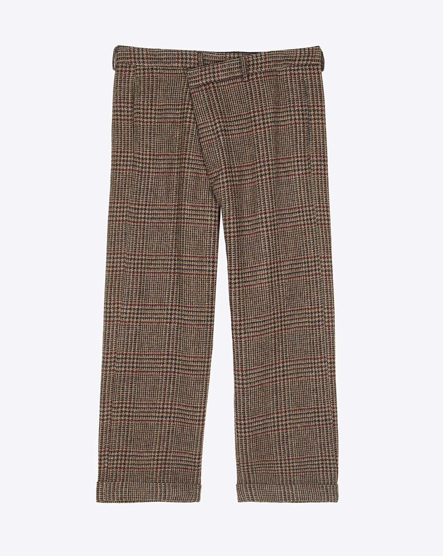 Image du produit R13 Denim Collection Crossover Trouser - Brown Multi Glen