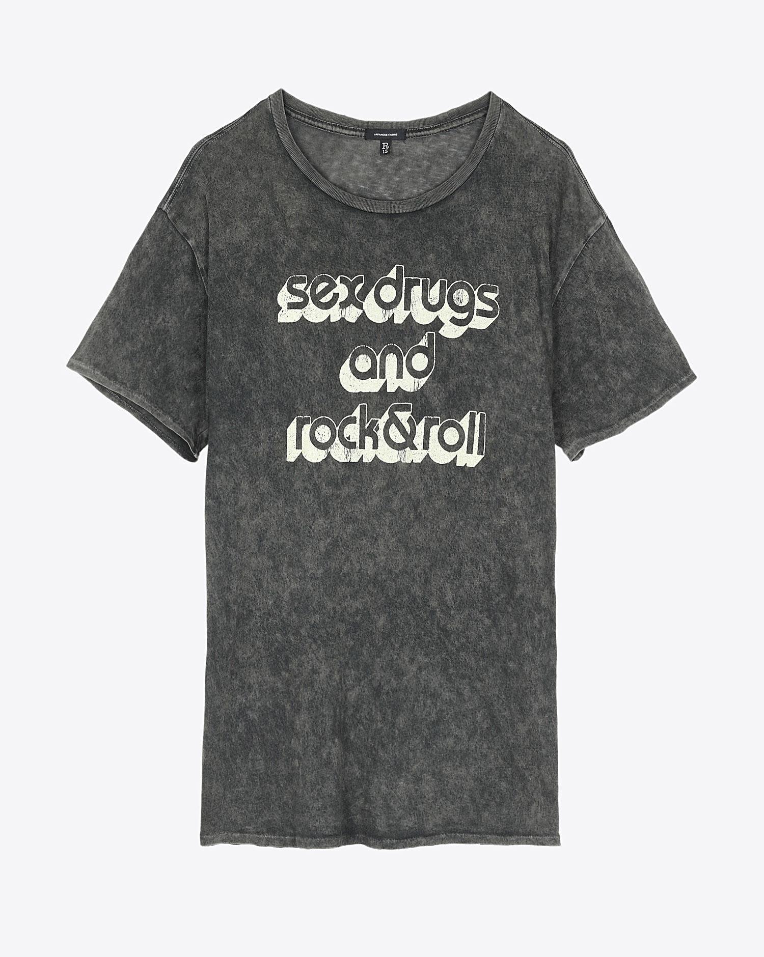 Image du produit R13 Denim Collection Sex & Rock Boy T - Acid Black