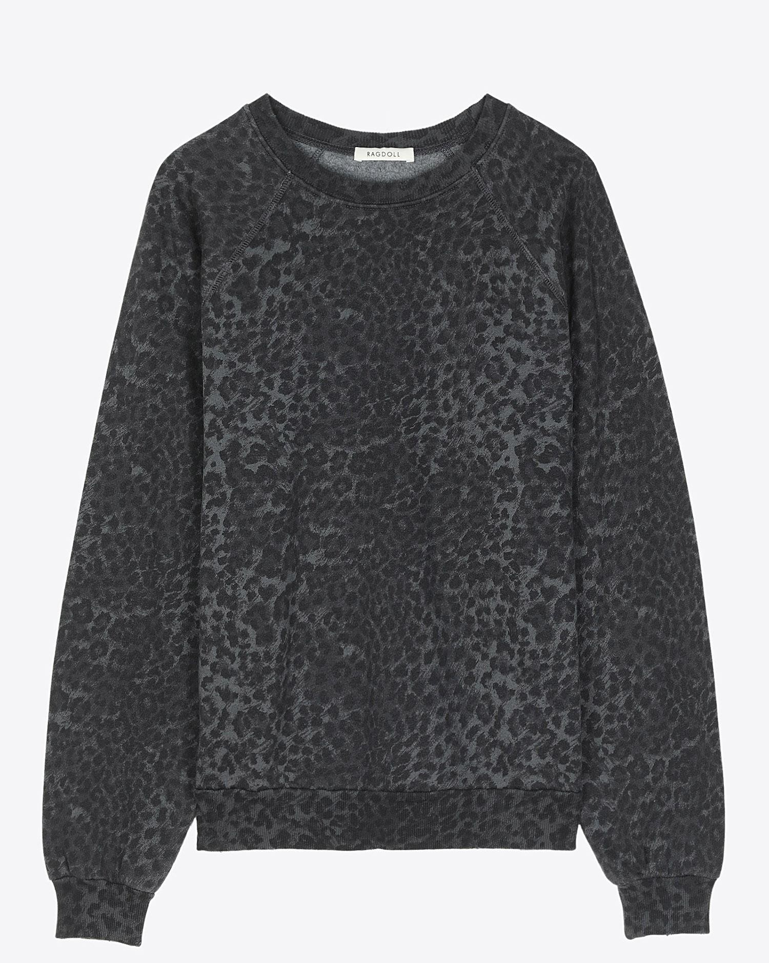 Image du produit Ragdoll LA Oversized Sweatshirt - Anthracite Leopard   