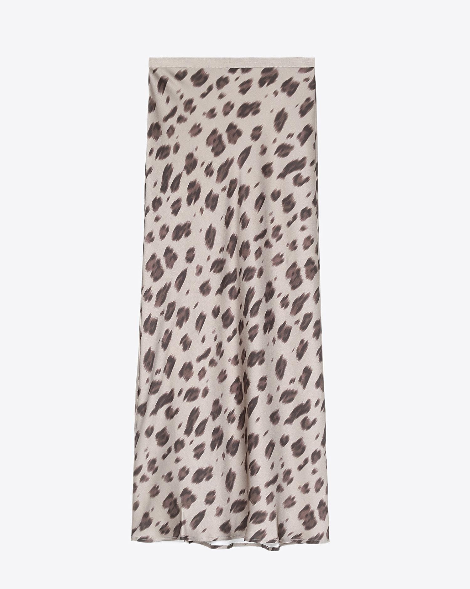 Image du produit Anine Bing Bar Silk Skirt - Beige Leo   