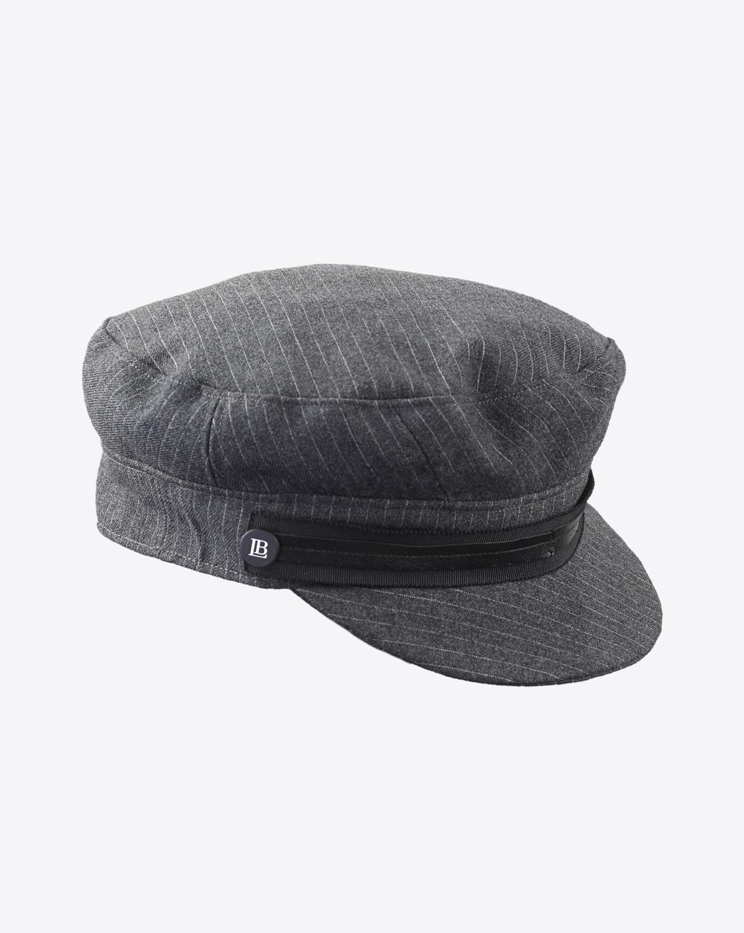 Laurence Bossion Casquette tissu vintage masculin - Gris  