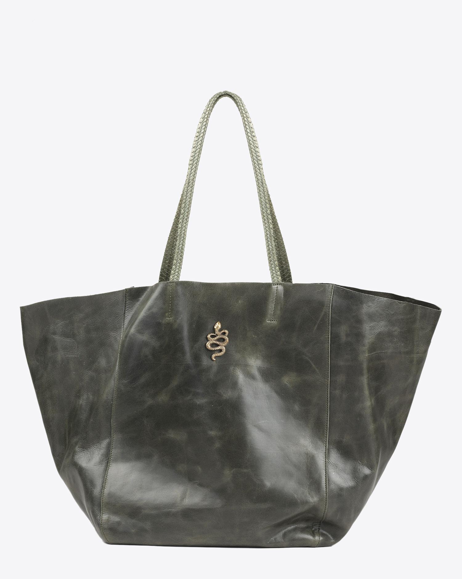 Image du produit Claris Virot Cabas Felix Lambskin Kaki  