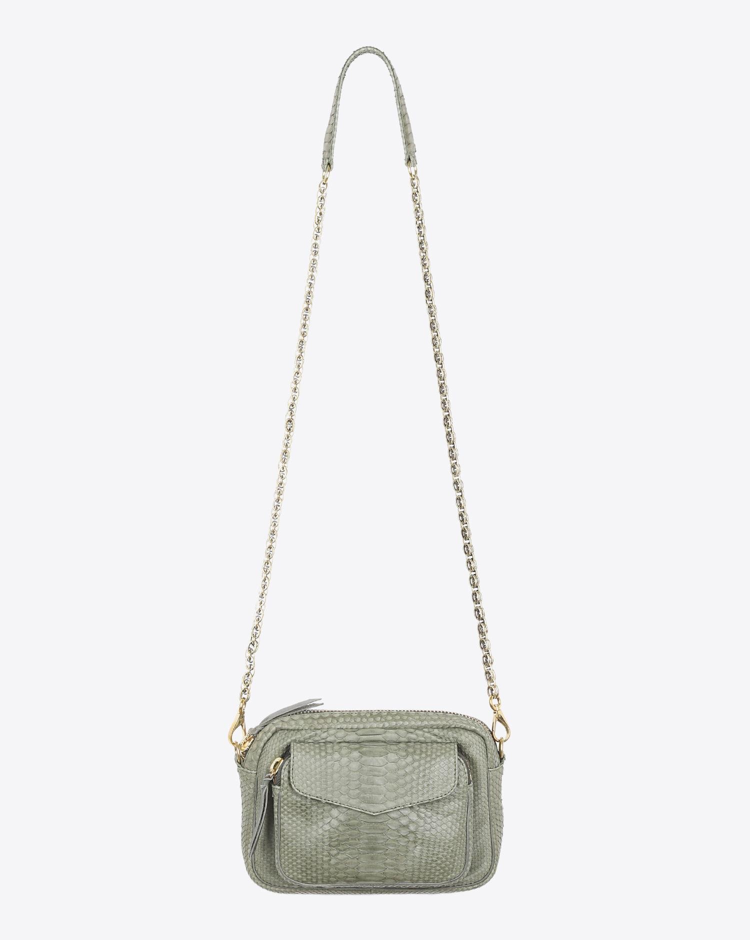Image du produit Claris Virot Sac Python Charly Militaire Chaine Or  TU