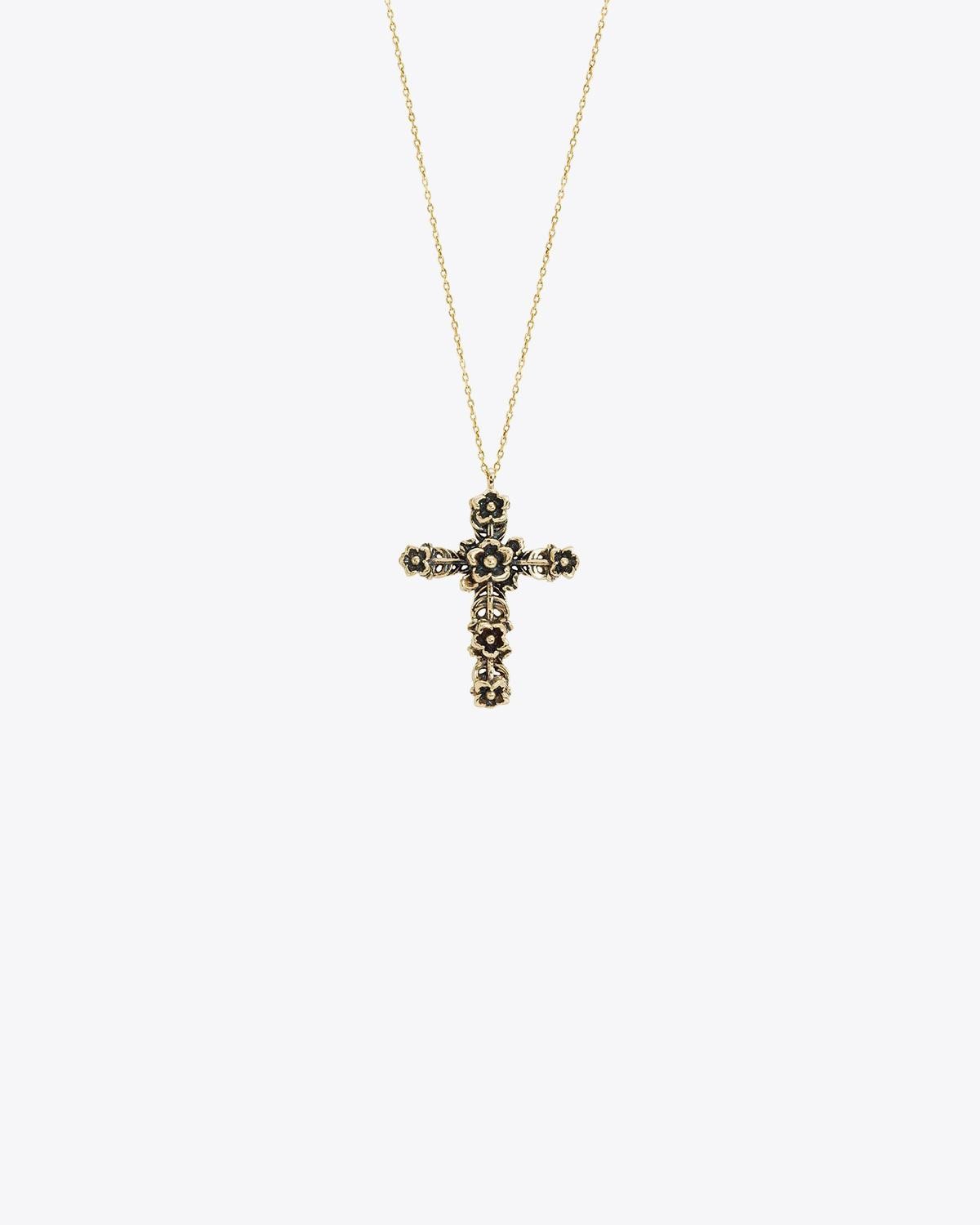 Image du produit Feidt Collier Croix Fleurie Grand Modèle  - Or Jaune 9K