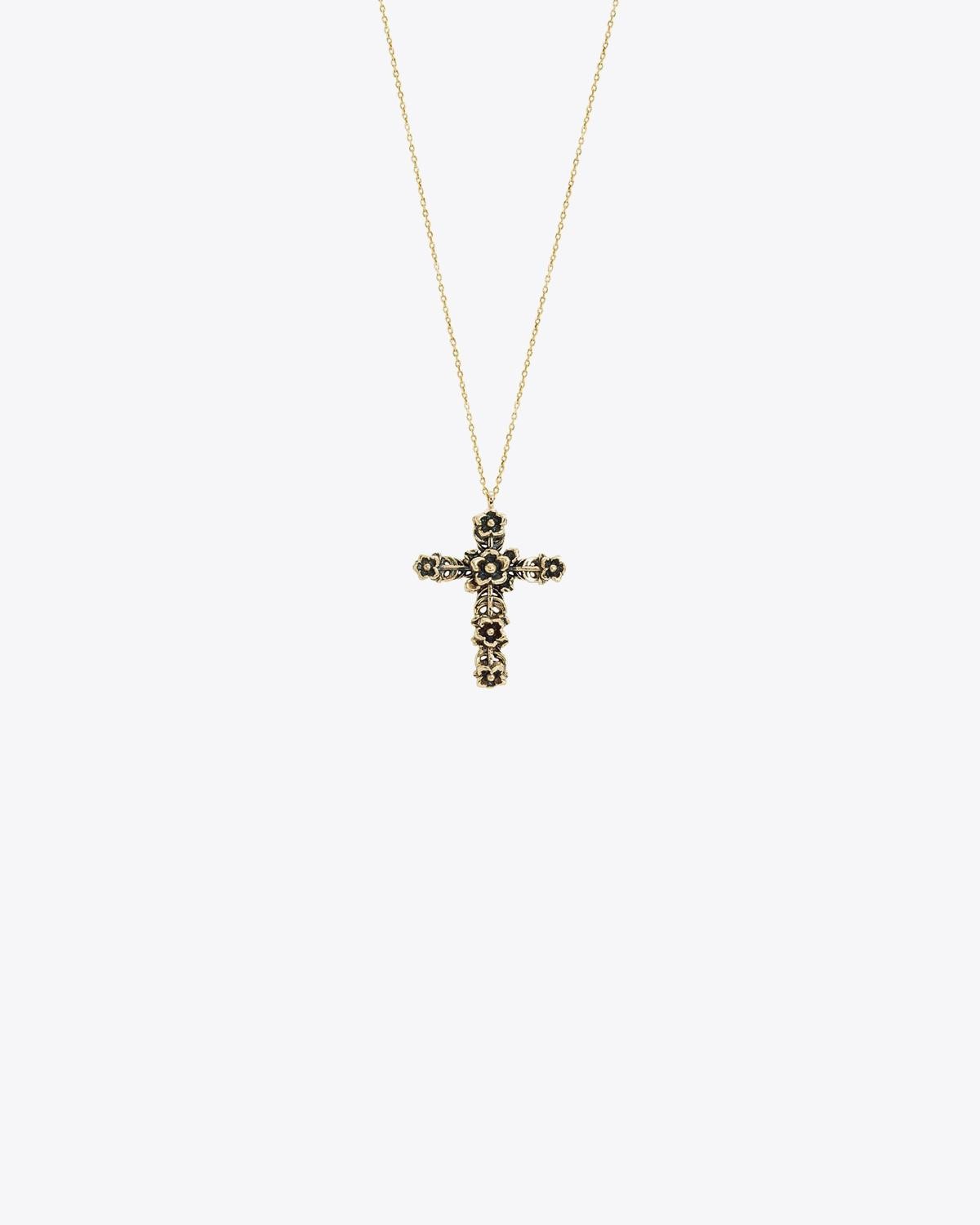 Image du produit Feidt Collier Croix Fleurie Petit Modèle - Or Jaune 9K