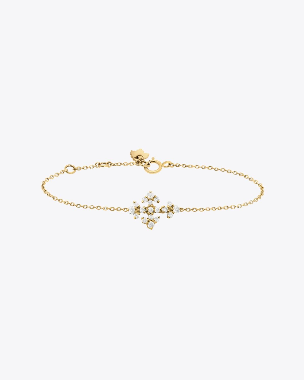 Image du produit Feidt Bracelet Mini Croix Huguenote - Or Jaune 18K et Diamants