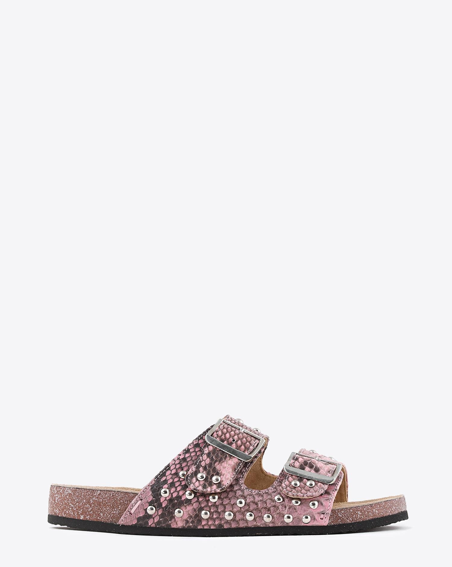Image du produit Claris Virot Sandales Odette - Rose Poudré Clous Argent