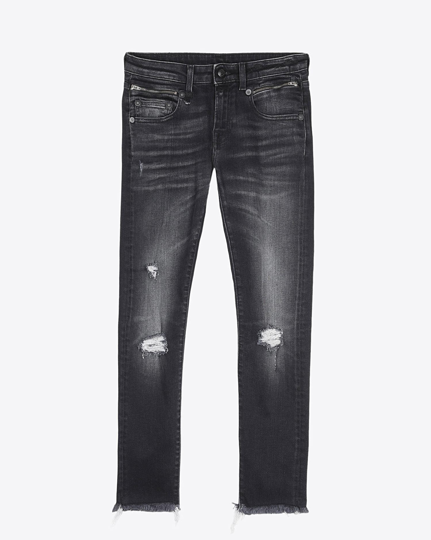 Image du produit R13 Denim Permanent  Biker Boy - Albany W Rips - 4