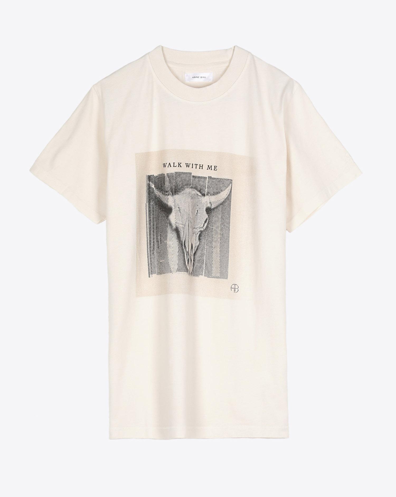 Anine Bing Lili Tee Walk With Me - Ivory  