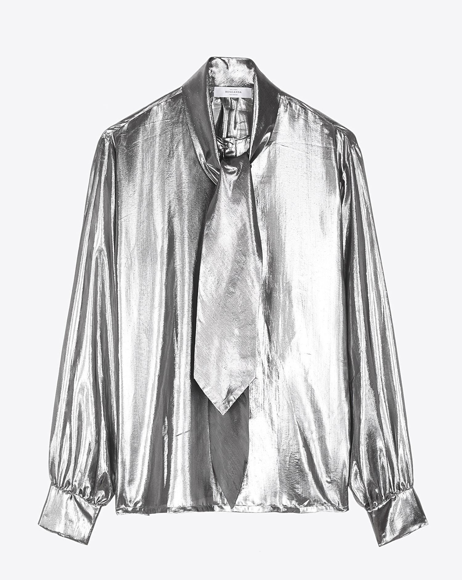 Roseanna Top Lamé Twice - Argent  