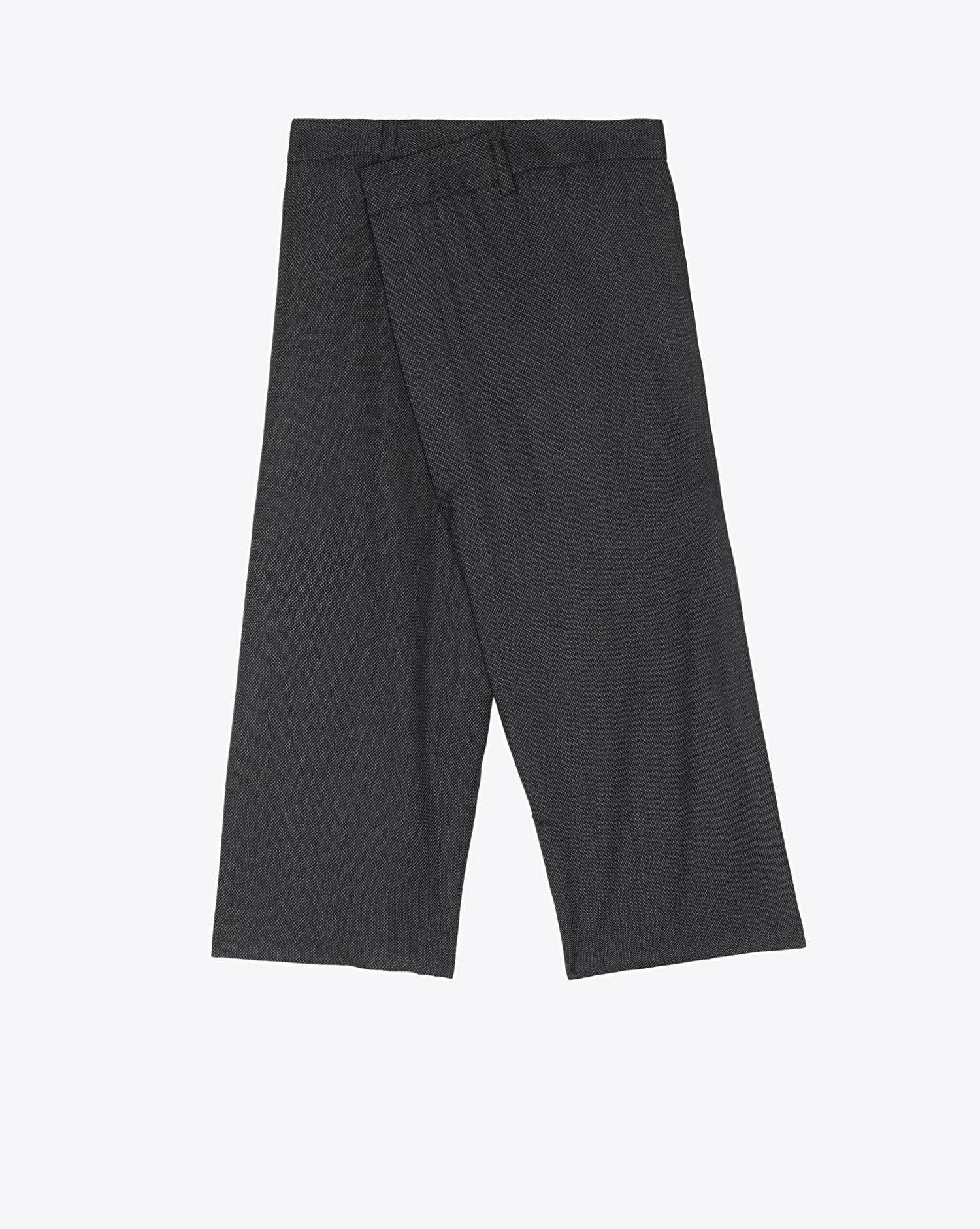 R13 Denim Collection Crossover Short - Grey Pin Dot
