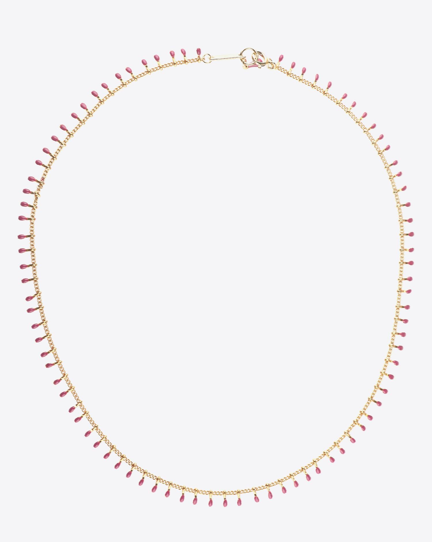 Isabel Marant Bijoux Collier CASABLANCA Mini Perles - Fuchsia  