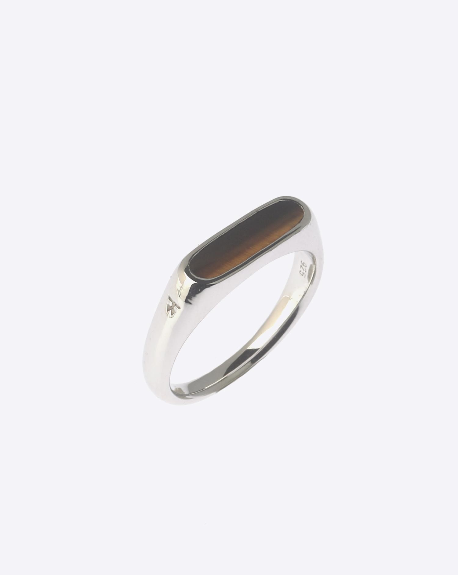 Bague en argent massif Tom Wood Project Mario Ring Tiger Eye.   