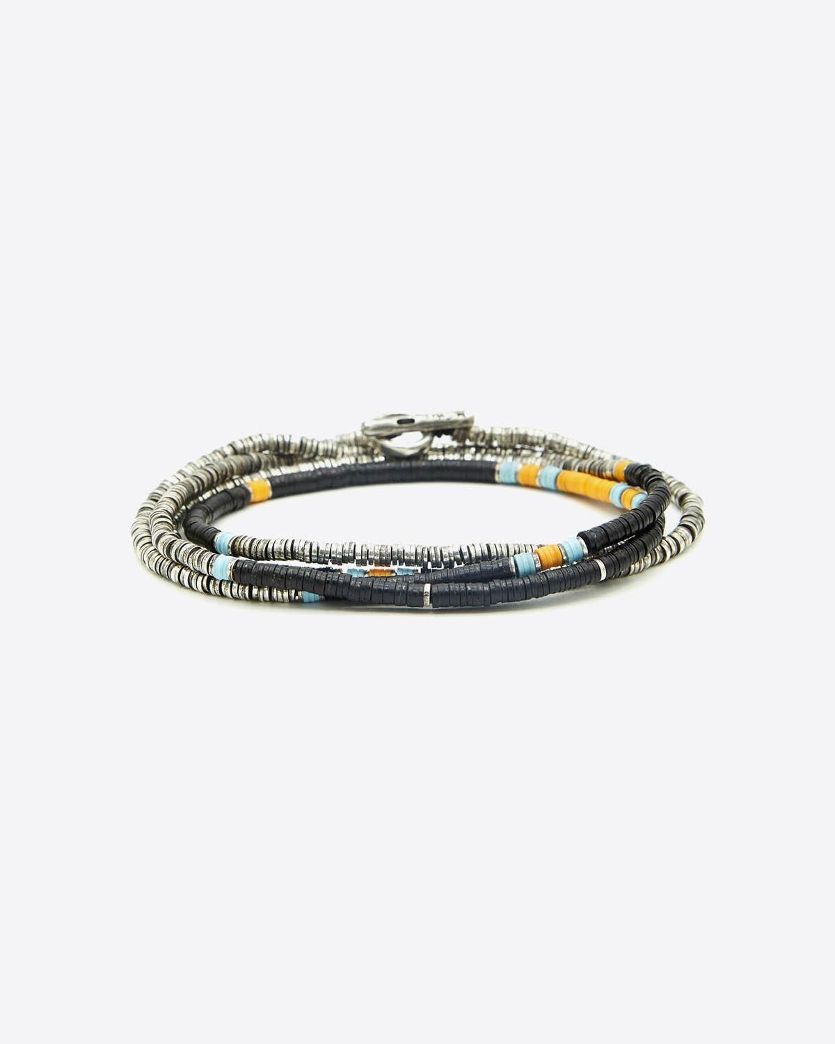 M.Cohen Bracelet 4 Tours Perles Noires Multicolor - Black