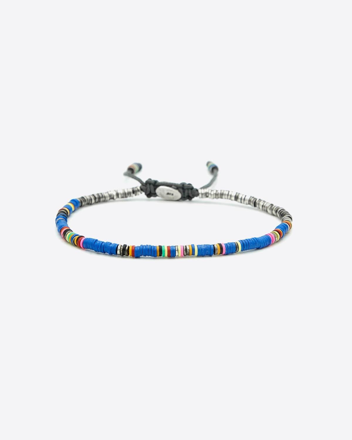 M.Cohen Bracelet Africain Mini Perles - Blue  