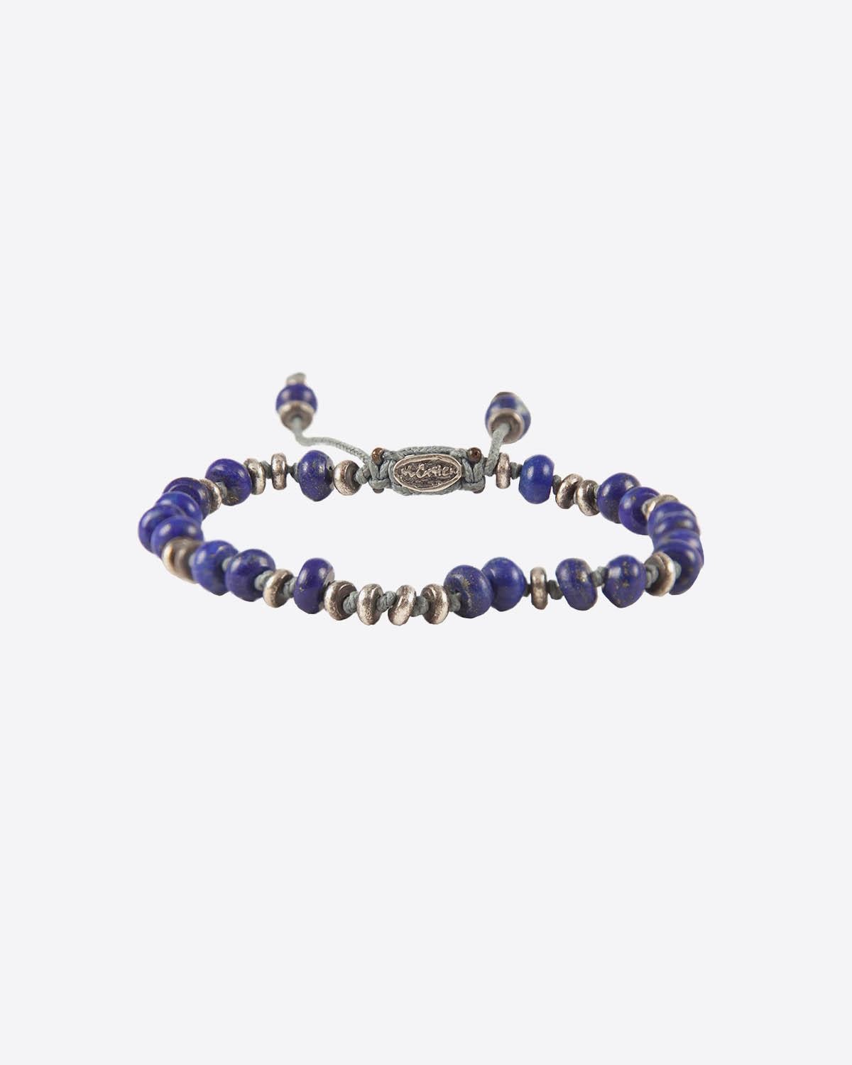 M.Cohen Bracelet Pépites Lapis et Argent  