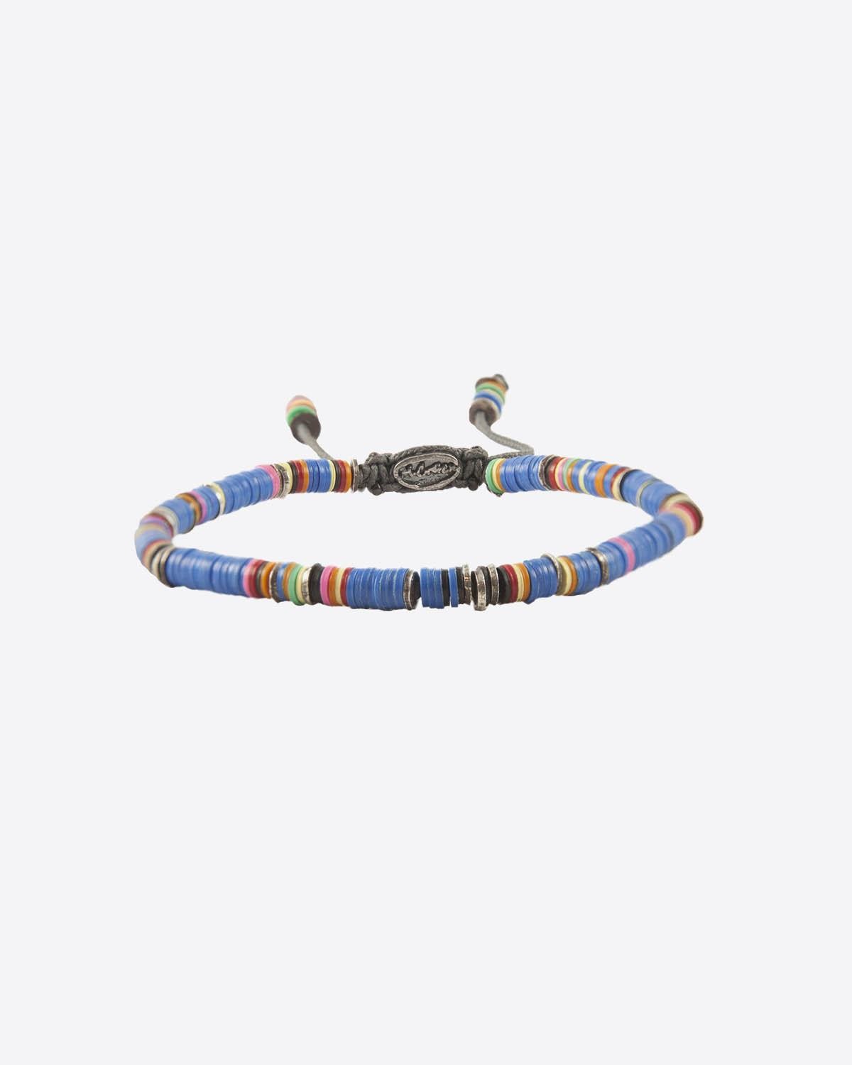 M.Cohen Bracelet Africain Disques - Vinyl Bleu  