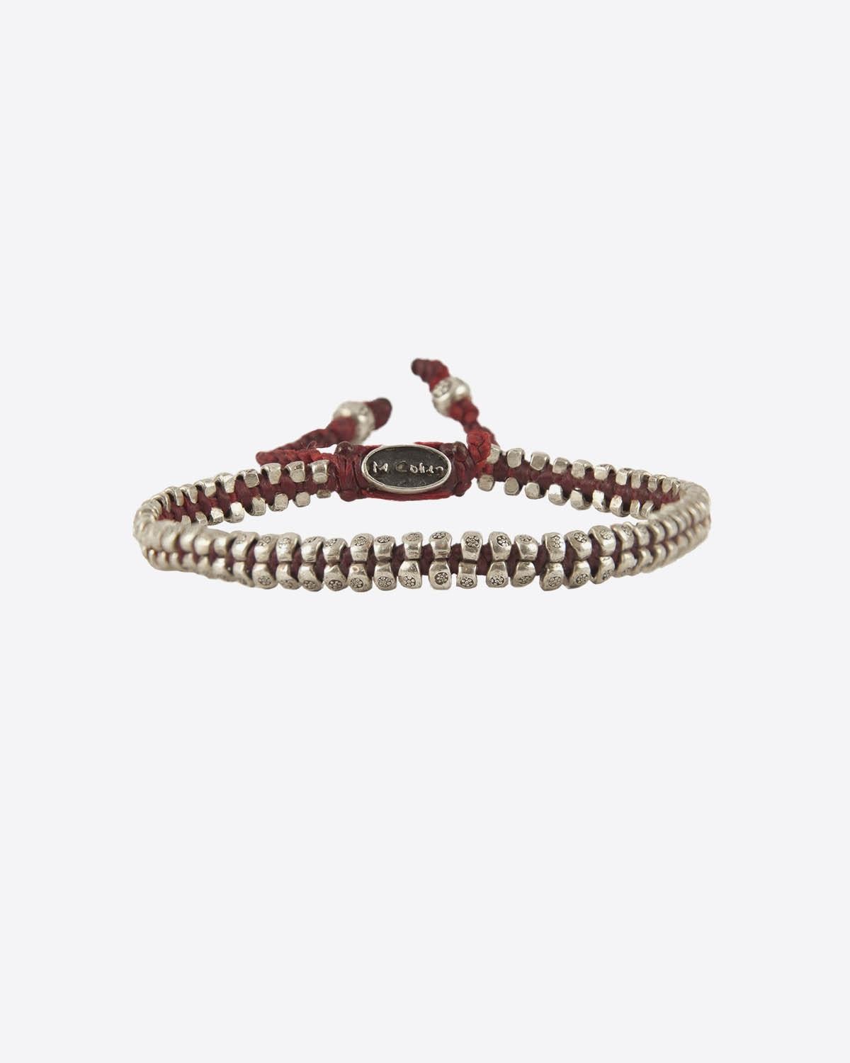 M.Cohen Bracelet 2 Rangs De Perles - Rouge