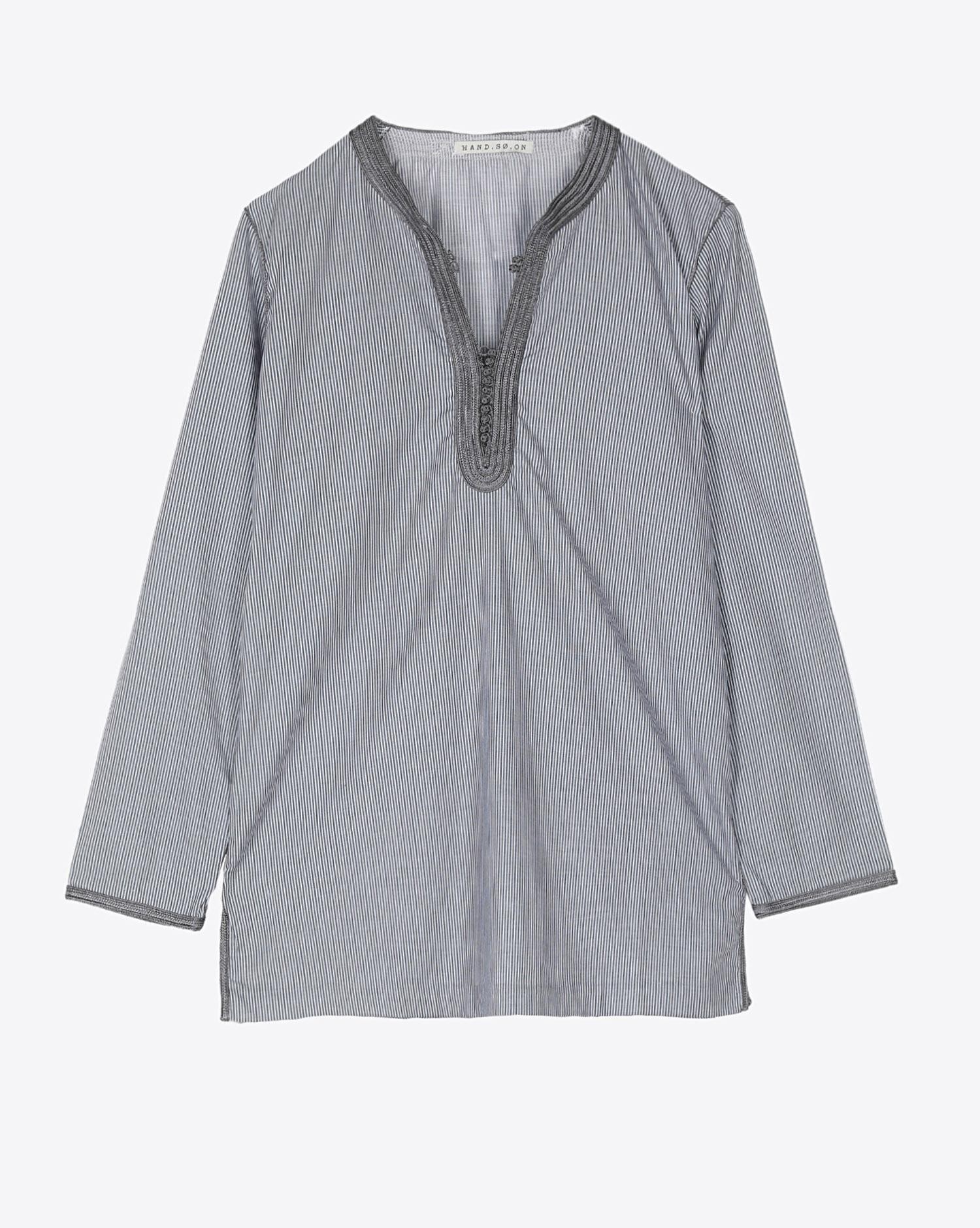 Hand.So.On Chemise ARTHUR - Coton Coutil Bleu  