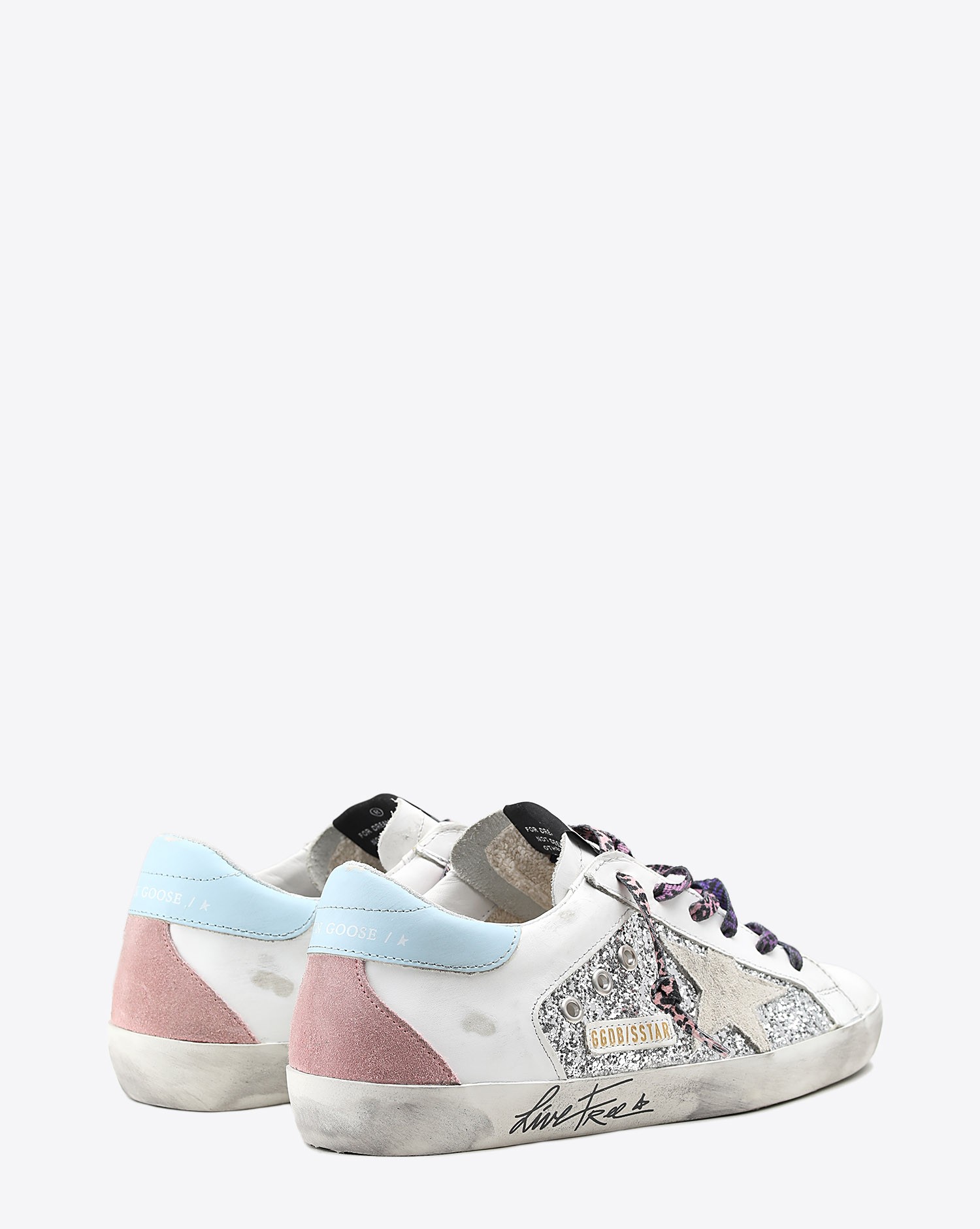 Image du produit Golden Goose Femme Super-Star - Silver Aquamarine Pink 80287 - 3