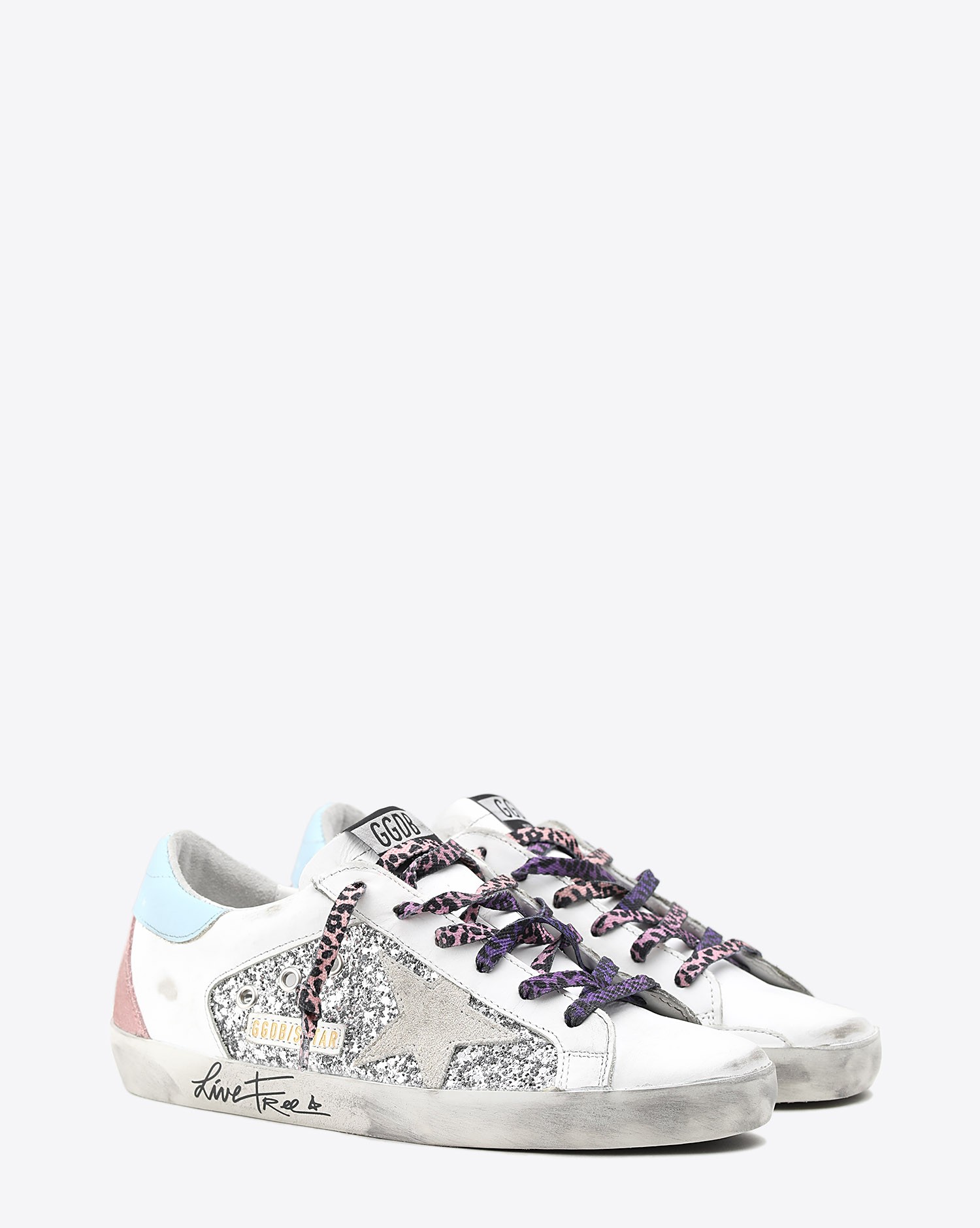 Image du produit Golden Goose Femme Super-Star - Silver Aquamarine Pink 80287 - 2