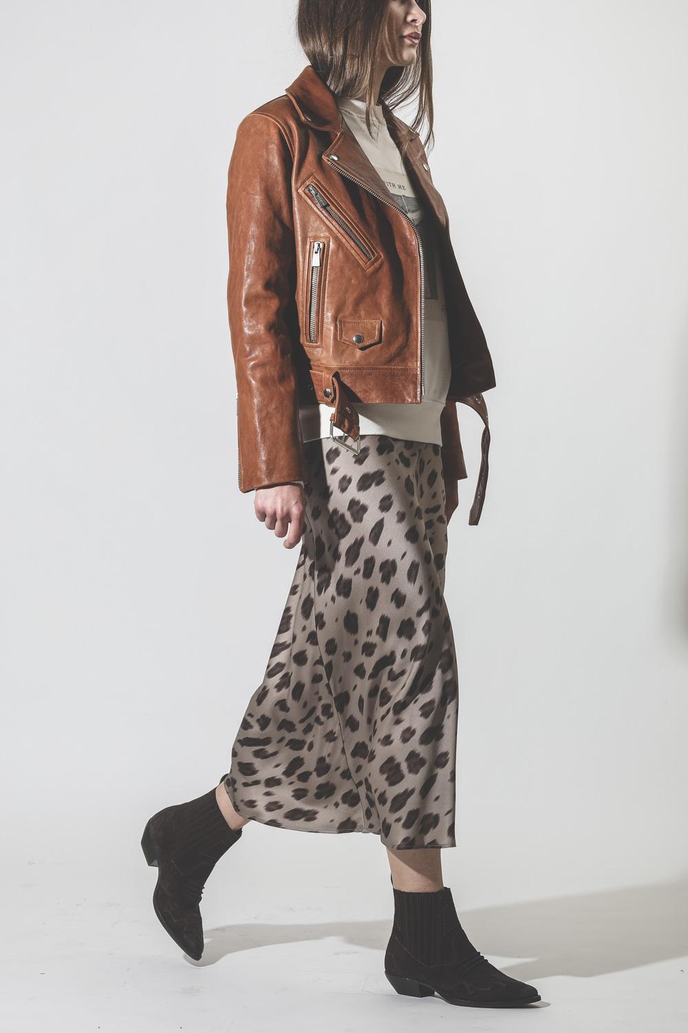 Anine Bing Benjamin Leather Jacket - Cognac pour Femme