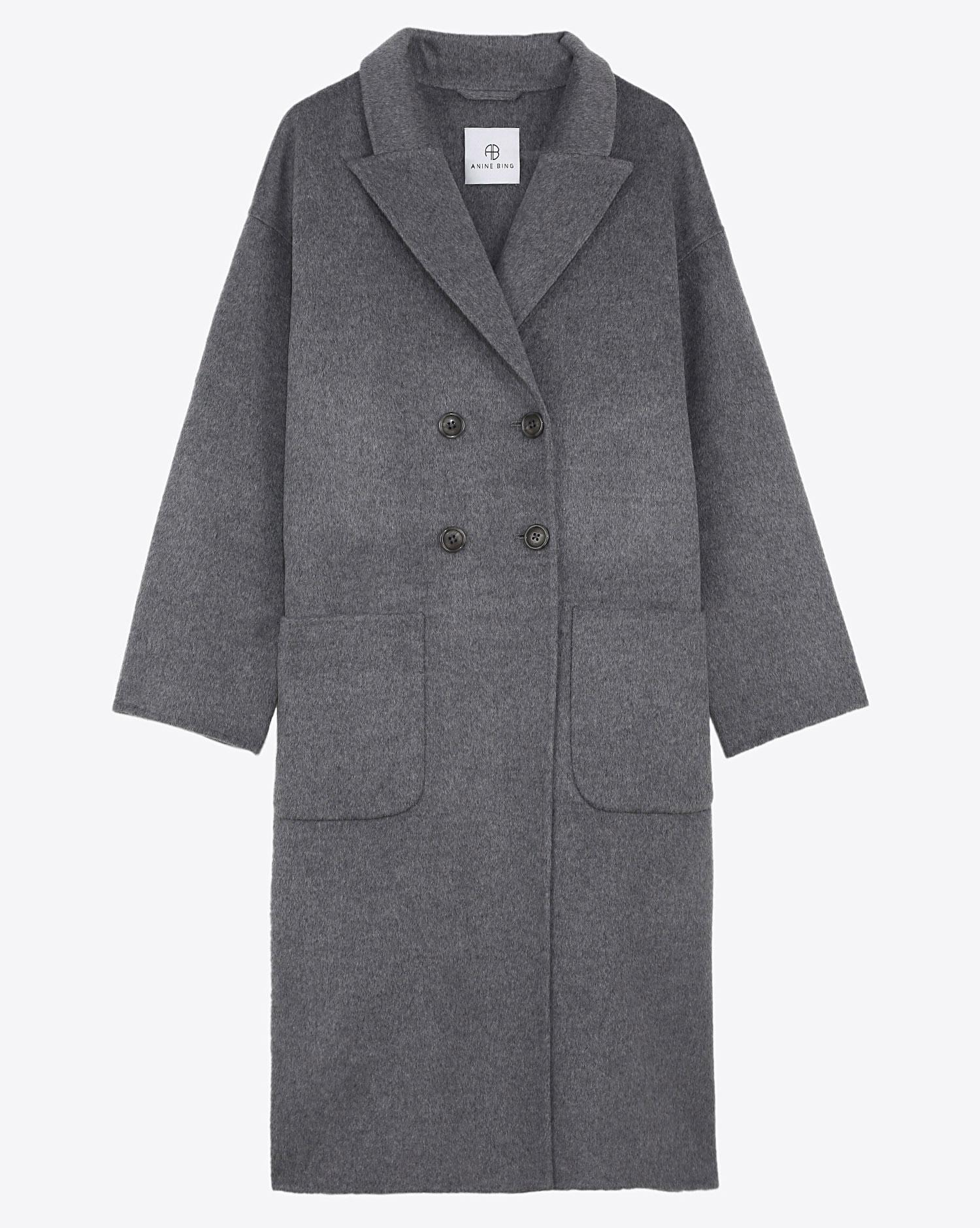 Anine Bing Dylan Coat - Grey pour Femme