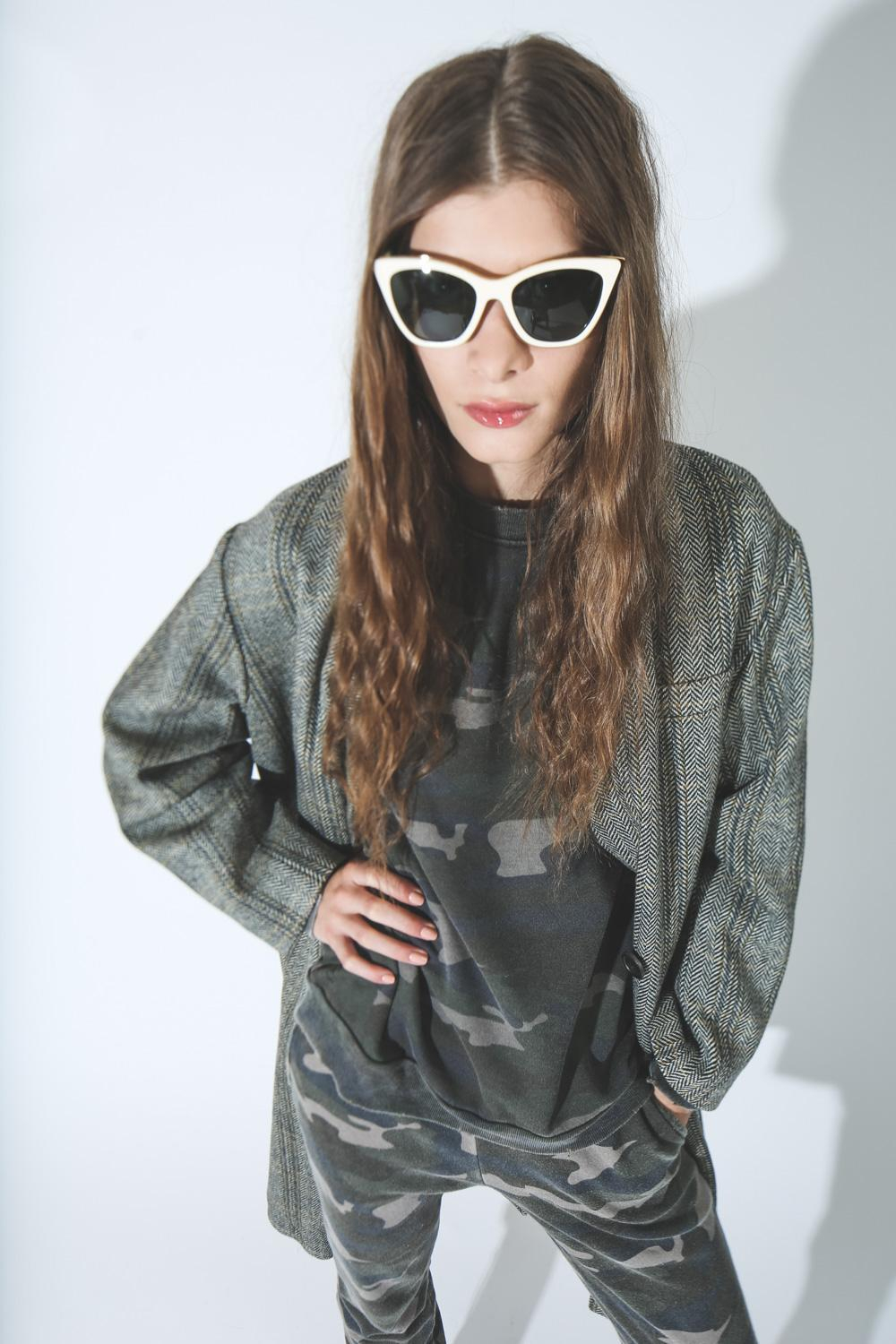 Anine Bing Echo Park Sunglasses Bone Bone pour Femme